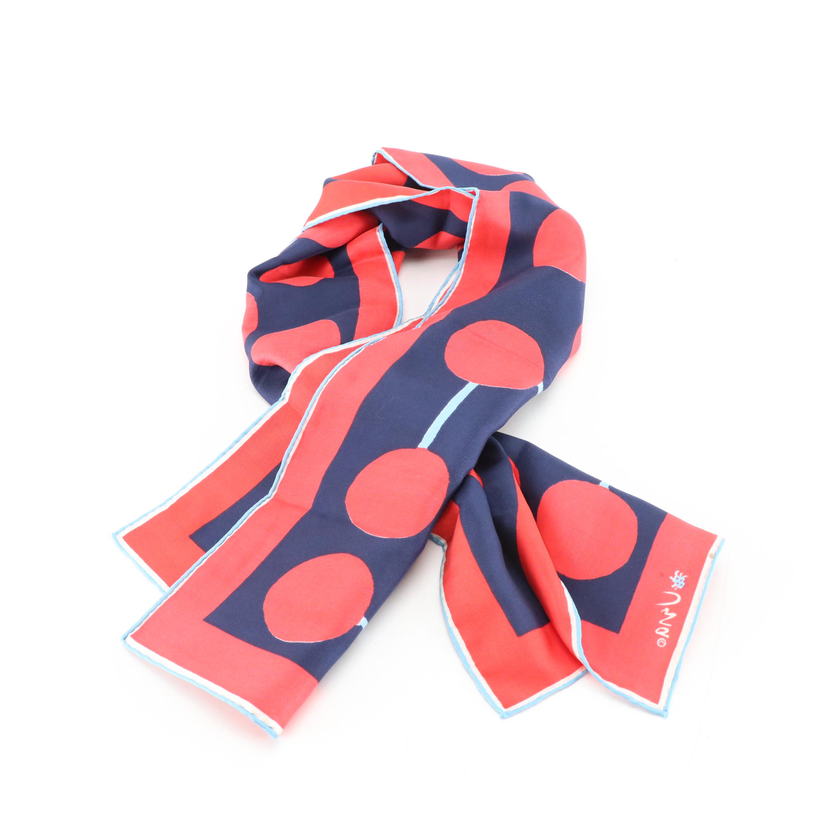 Vintage Patterned Silk Scarves and Neckties