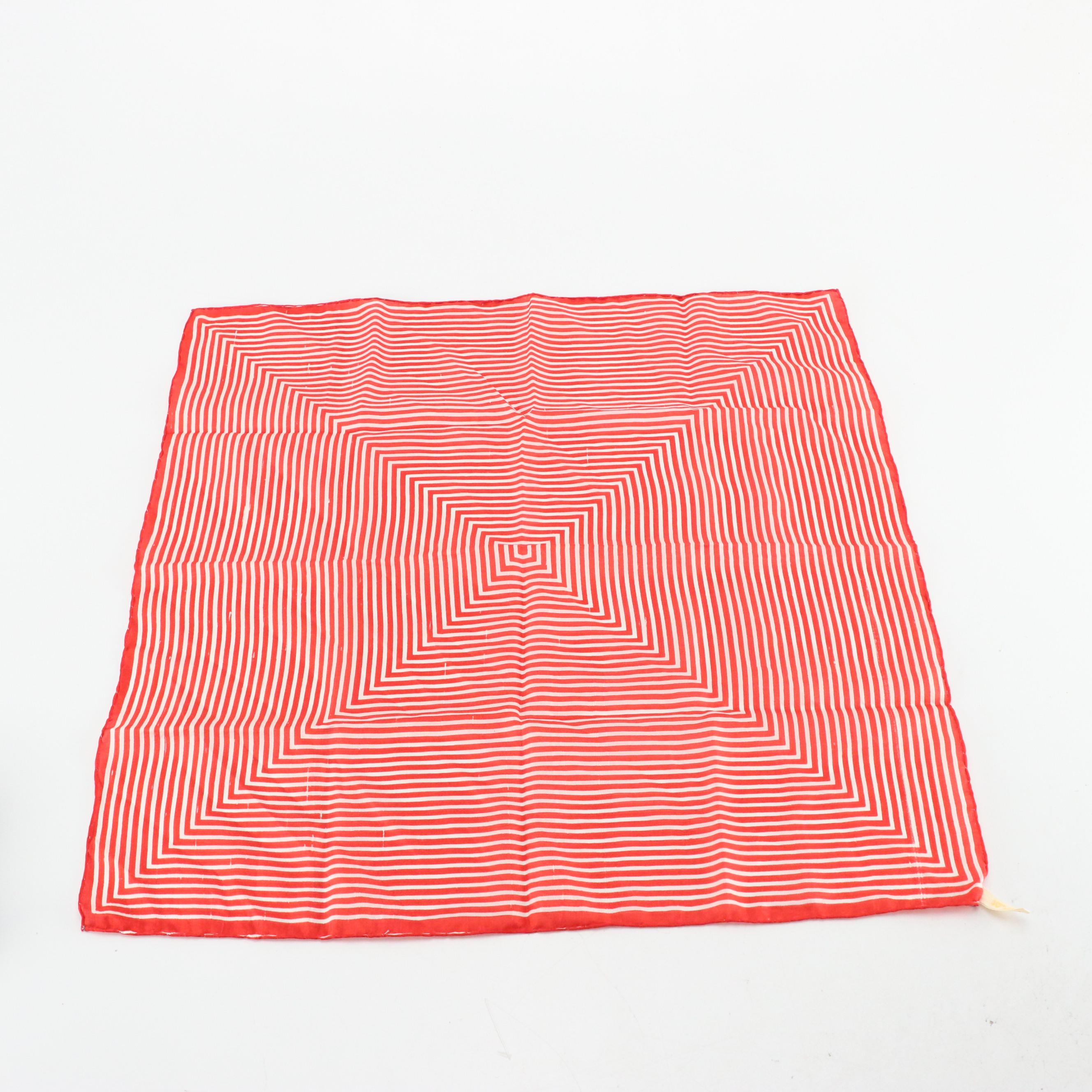 Vintage Patterned Silk Scarves and Neckties