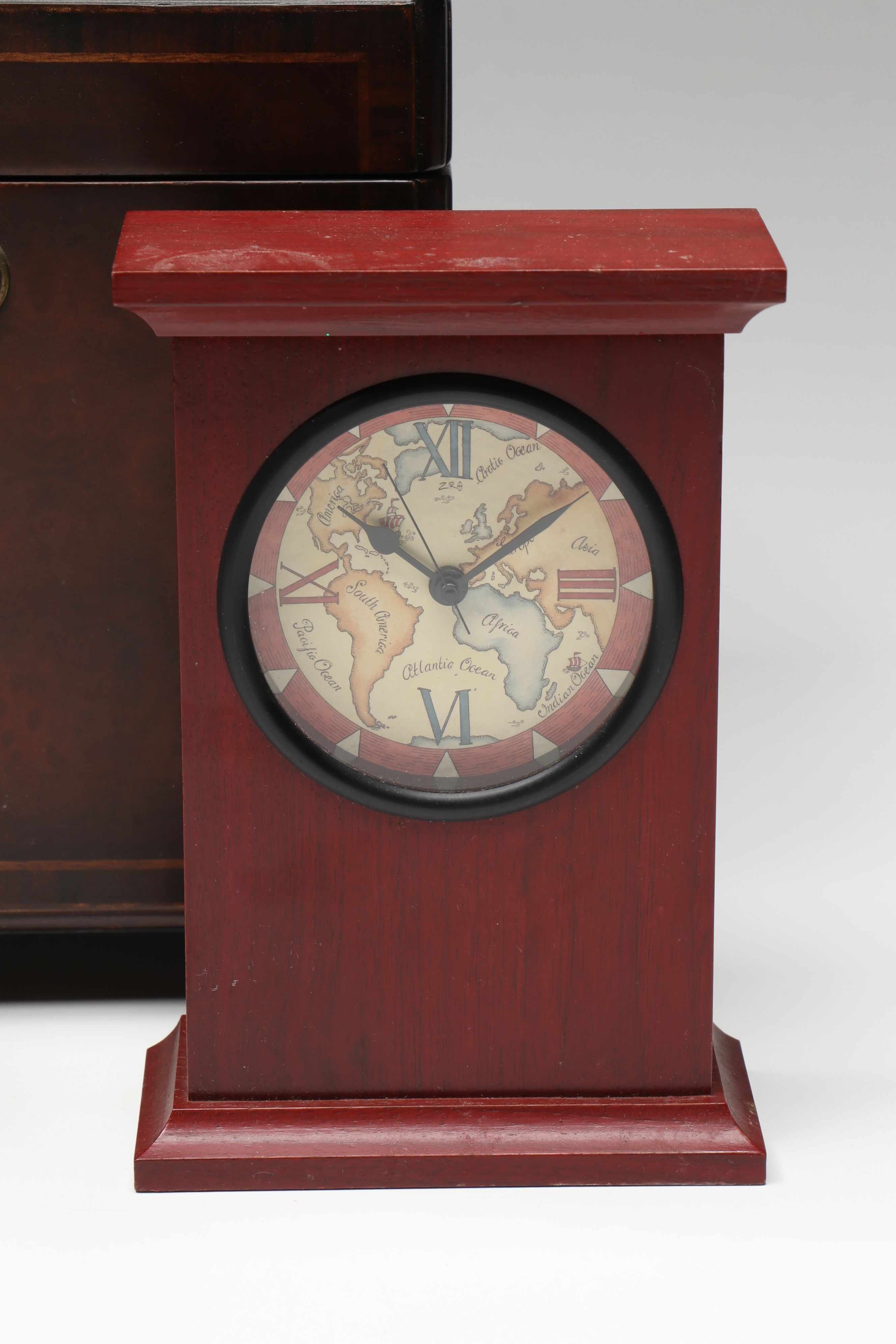 St. Andrews and Other Desk Clocks with Wooden Decorative Box