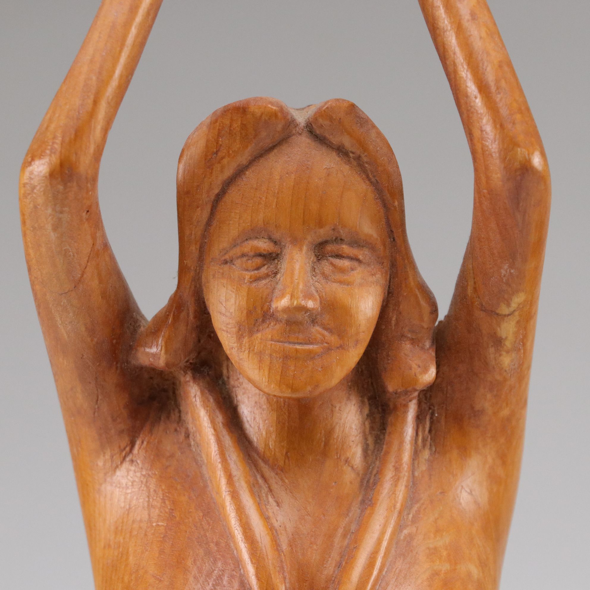 Hand-Crafted Cowboy and Other Wood Sculptures