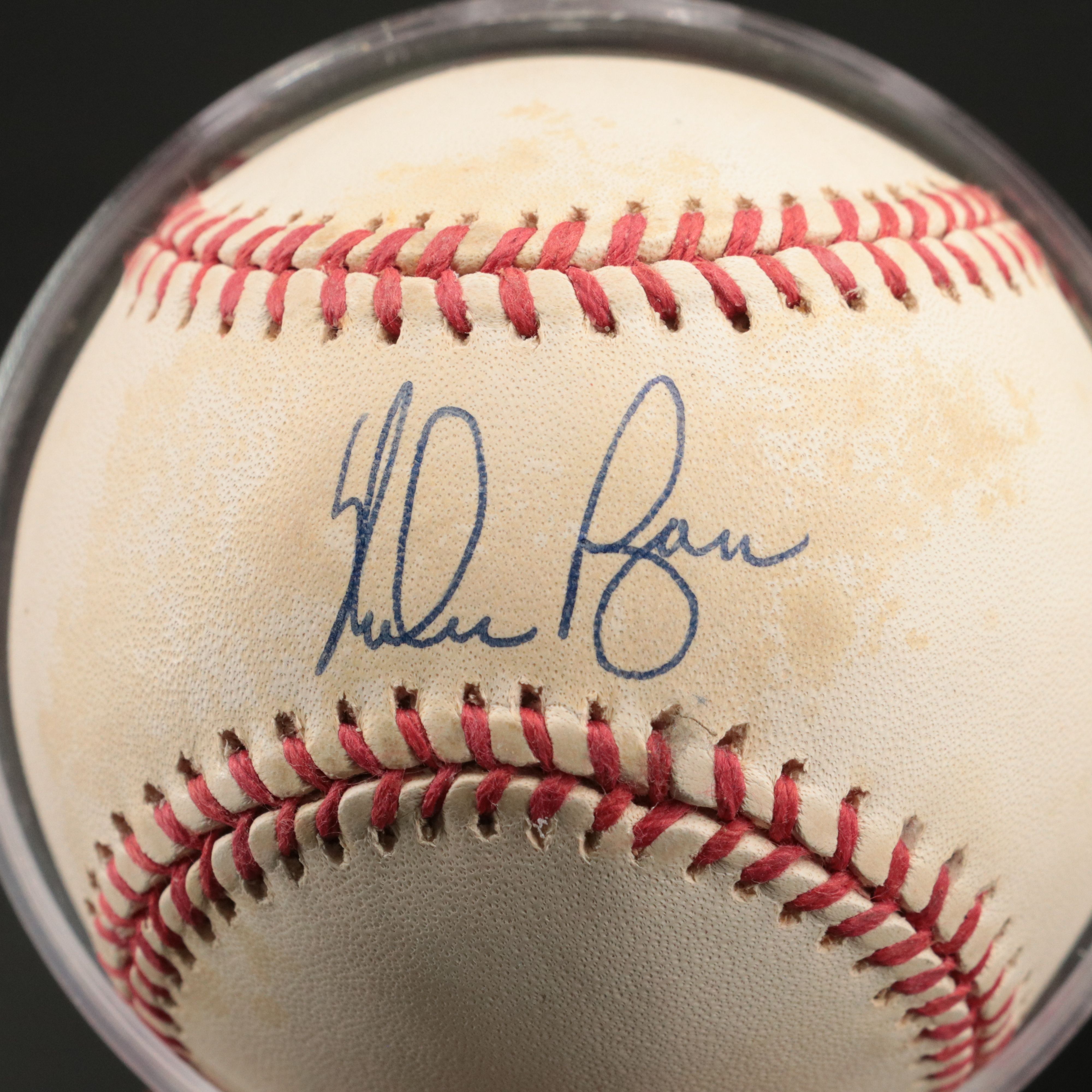 Three Signed Baseballs- Nolan Ryan, Alfonso Soriano, and Pat Burrell