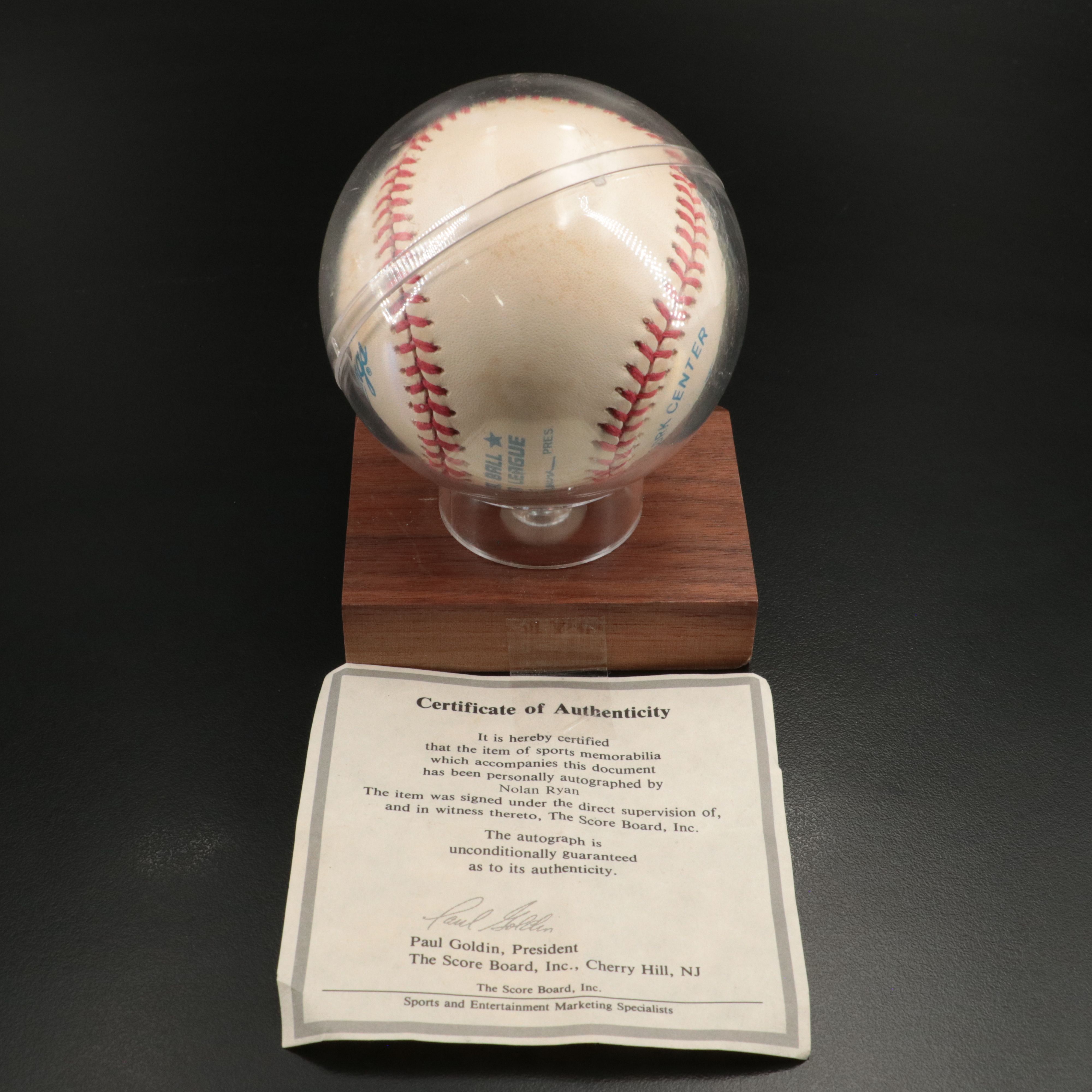 Three Signed Baseballs- Nolan Ryan, Alfonso Soriano, and Pat Burrell