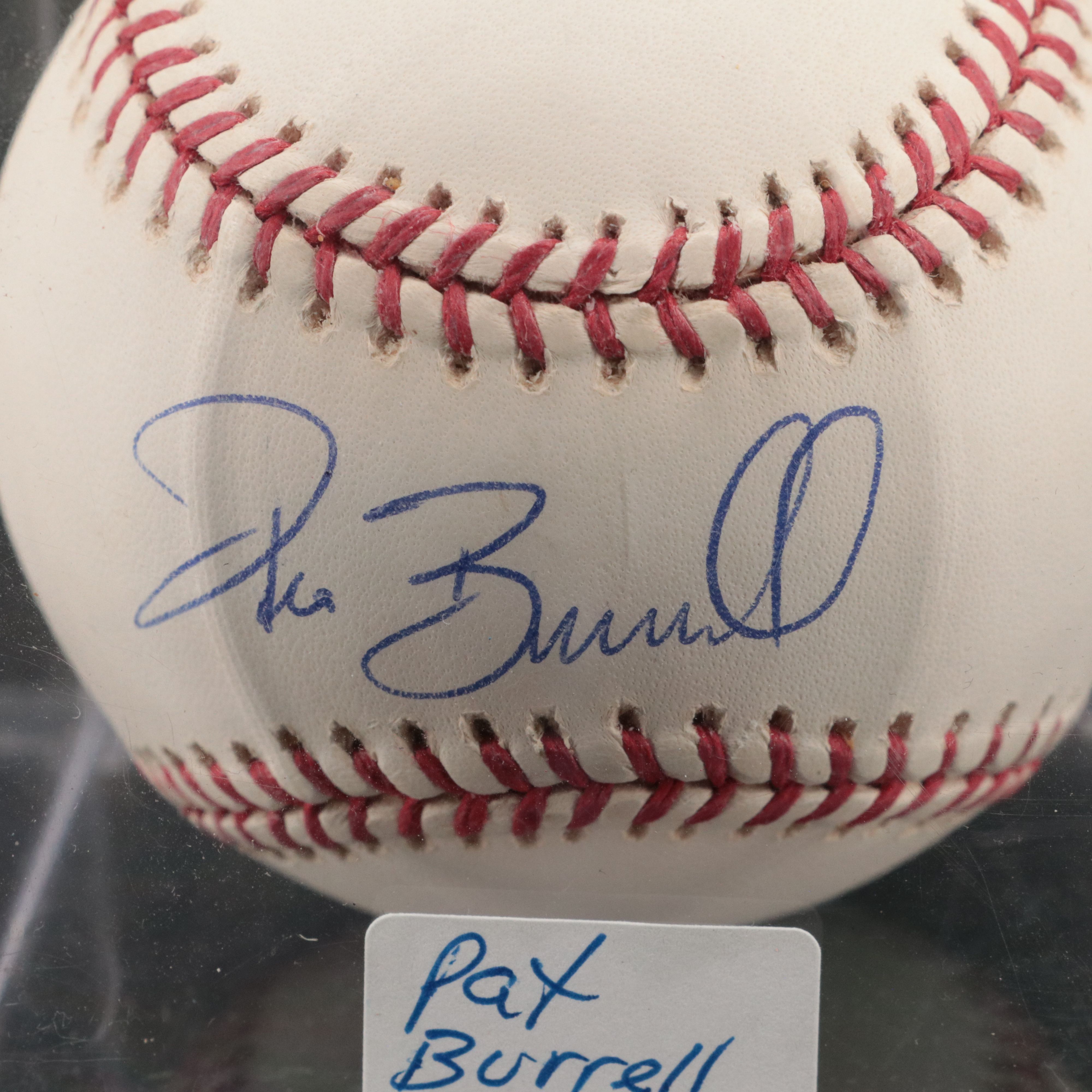 Three Signed Baseballs- Nolan Ryan, Alfonso Soriano, and Pat Burrell
