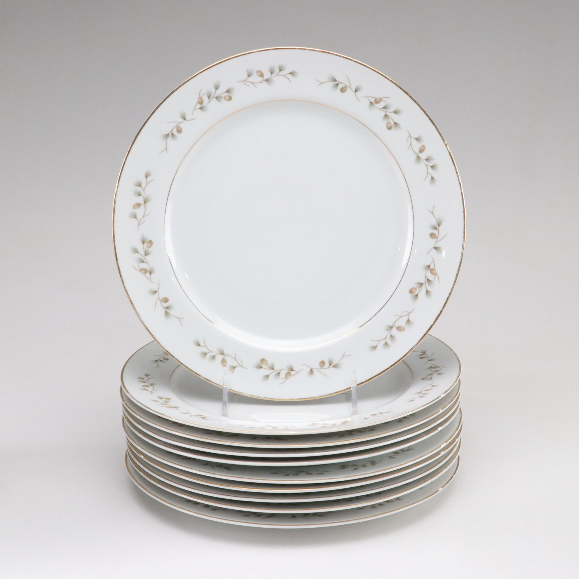 Rose China "Whispering Pine" Gilt Porcelain Dinnerware Set