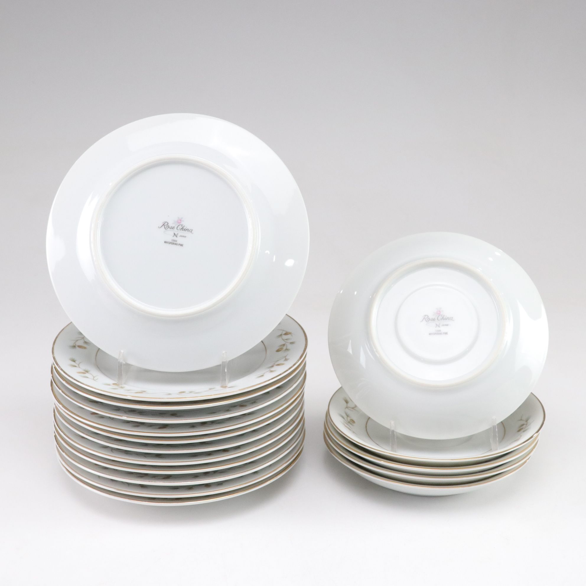 Rose China "Whispering Pine" Gilt Porcelain Dinnerware Set