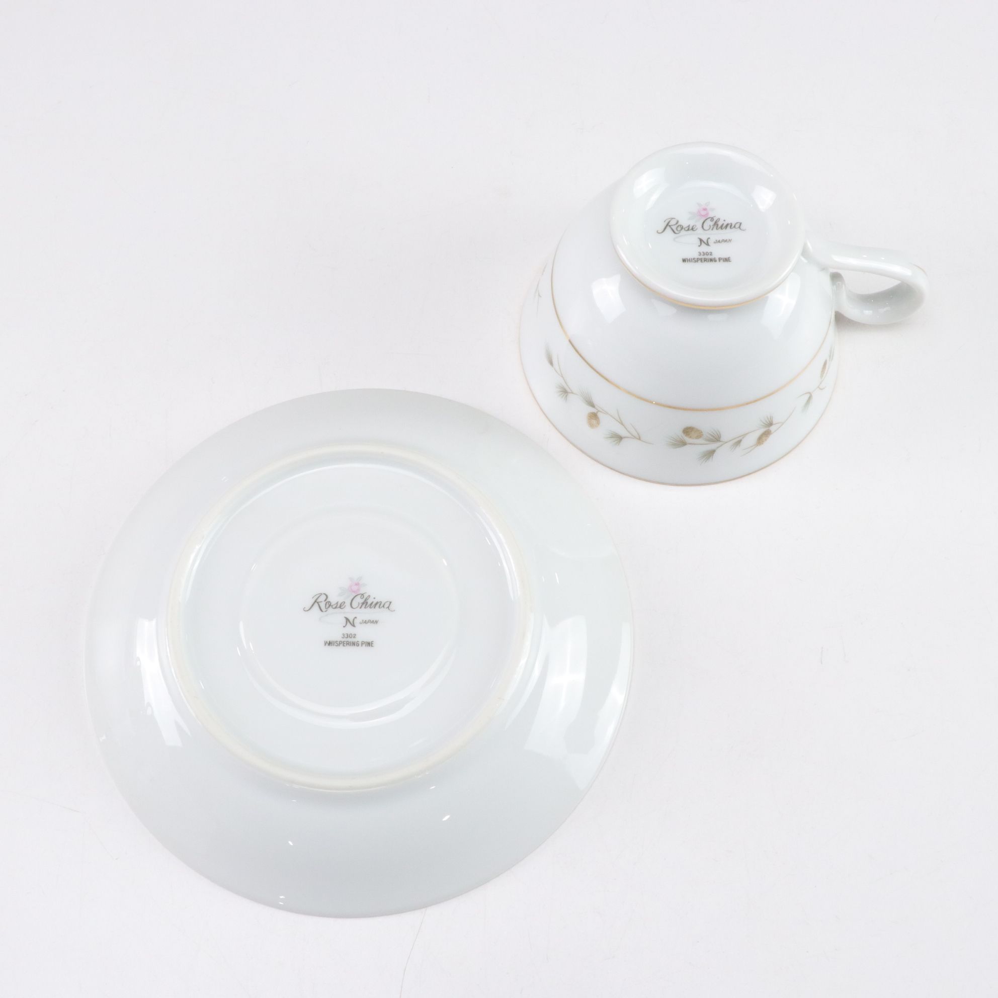 Rose China "Whispering Pine" Gilt Porcelain Dinnerware Set