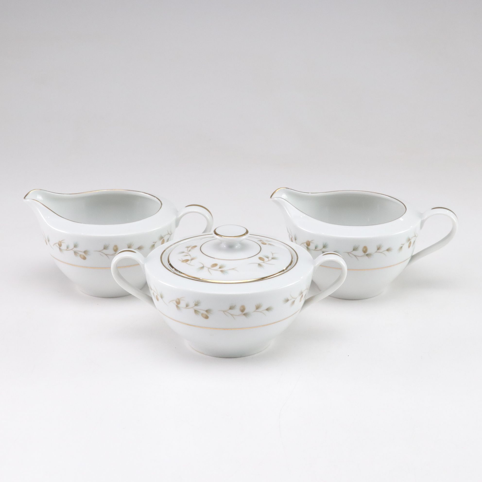 Rose China "Whispering Pine" Gilt Porcelain Dinnerware Set