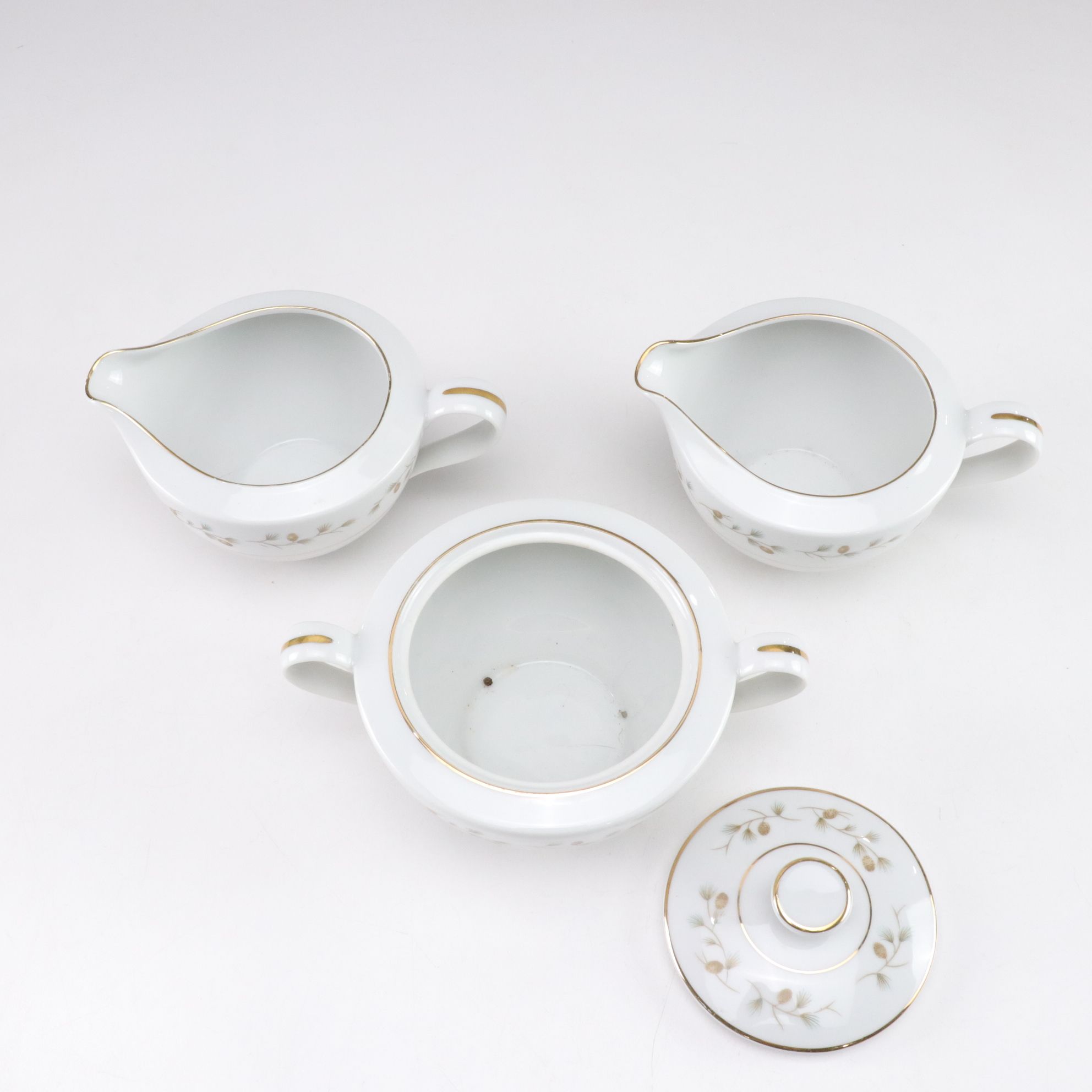 Rose China "Whispering Pine" Gilt Porcelain Dinnerware Set