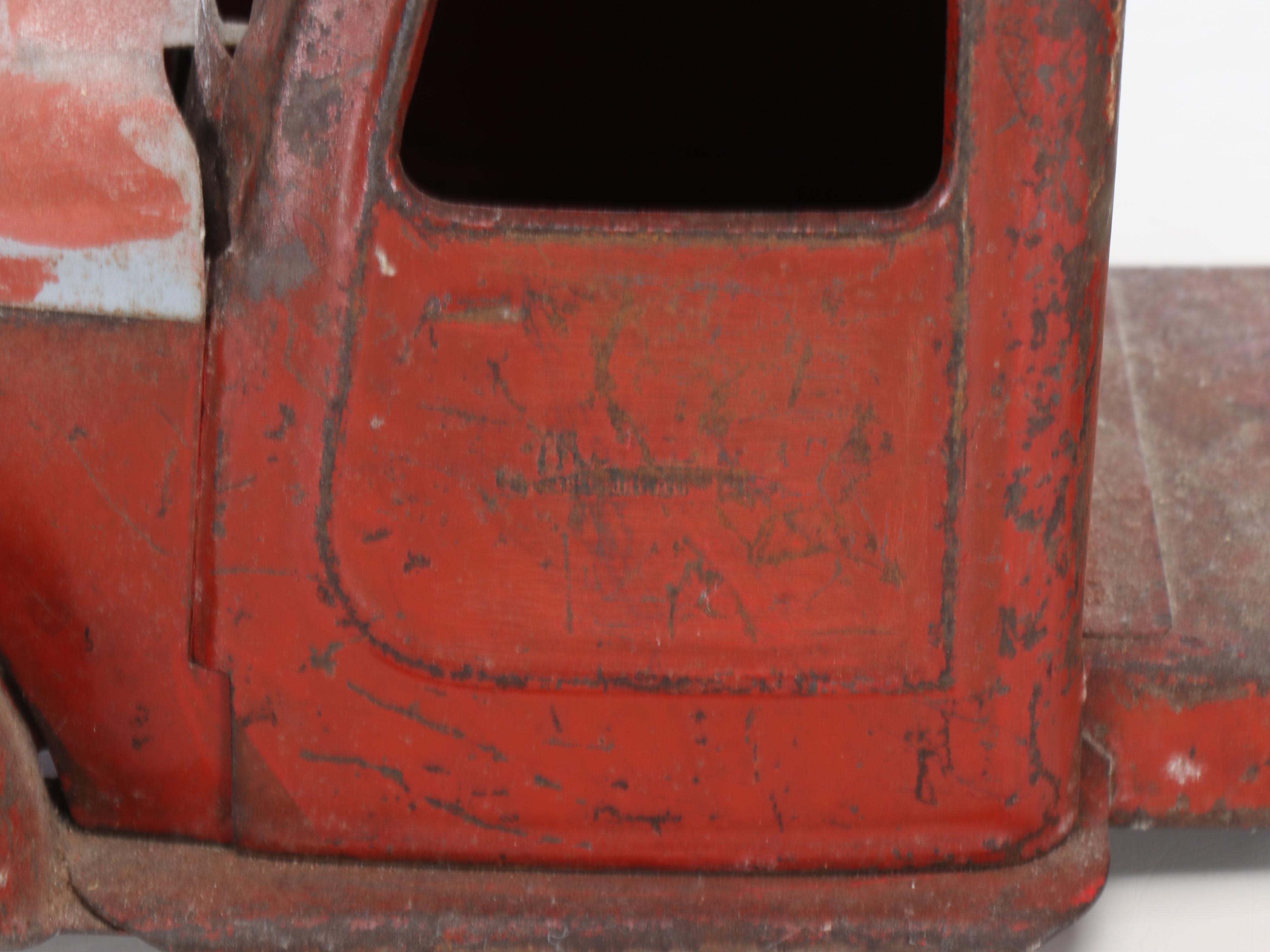 Structo Pressed Steel Toy Trucks with Trailers, Early to Mid-20th Century