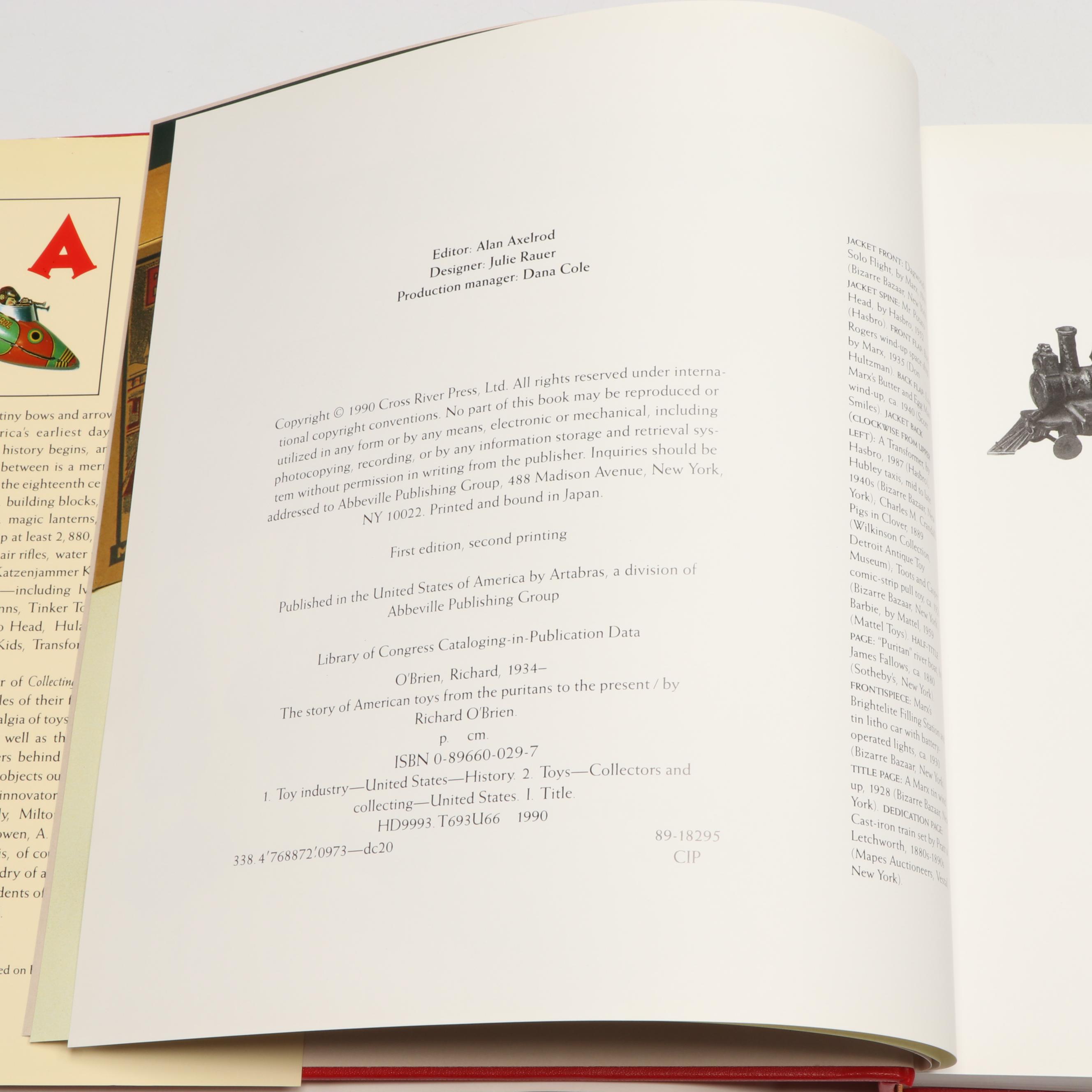 "The Story of American Toys" by Richard O'Brien and More Vintage Toy Books