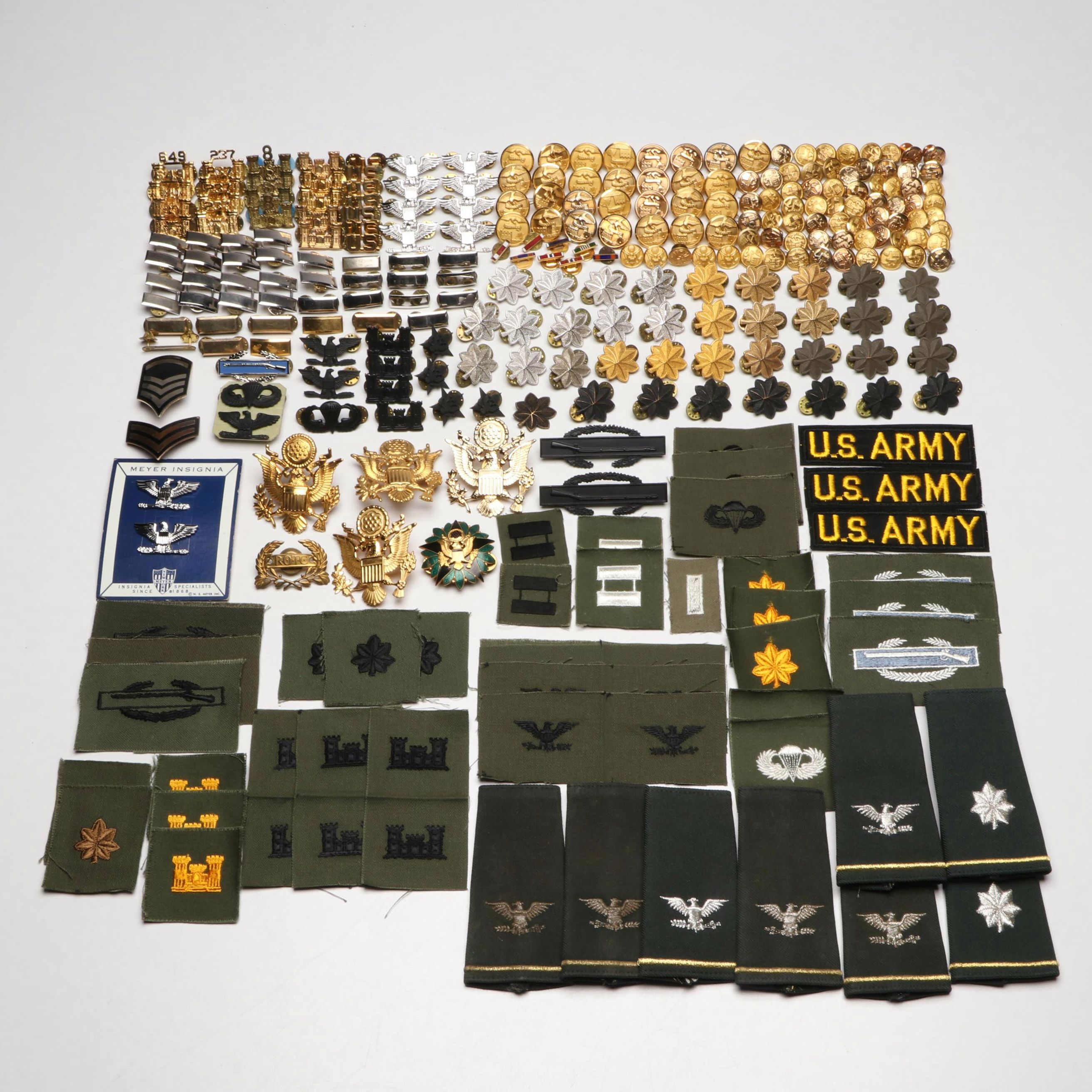 U.S. Army Major Oak Leaf Pins, Combat Infantry Badges and More
