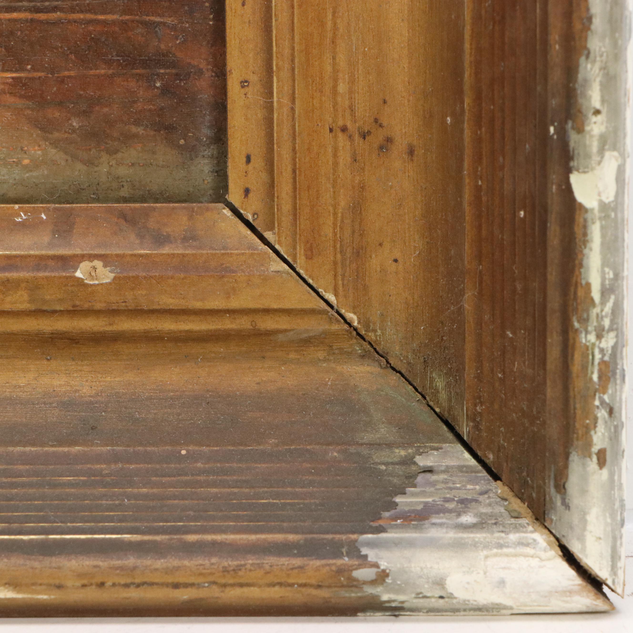 European Oil Painting of Port Scene, 19th Century