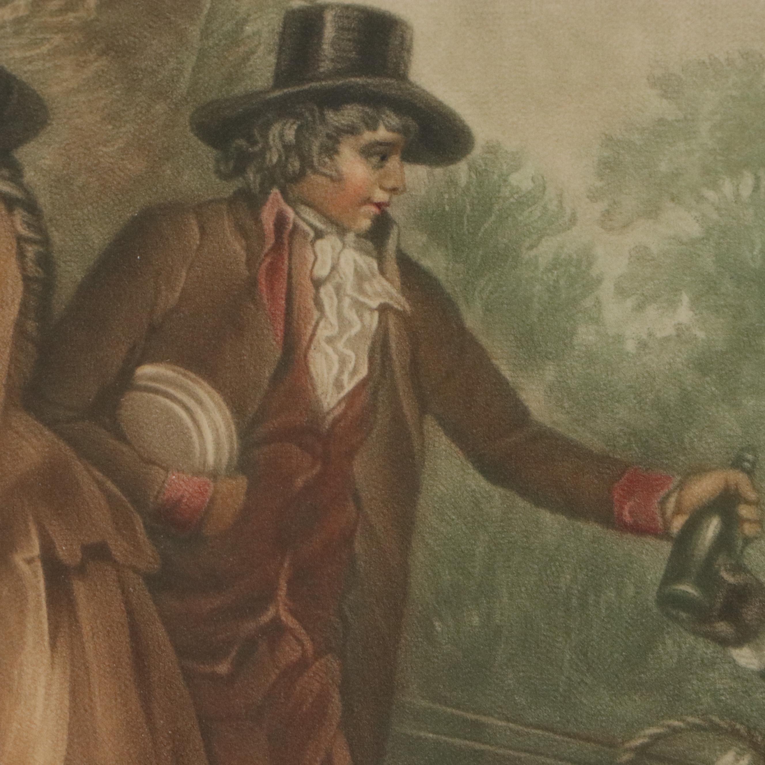 Sydney Ernest Wilson Mezzotint After George Morland "The Anglers' Repast"