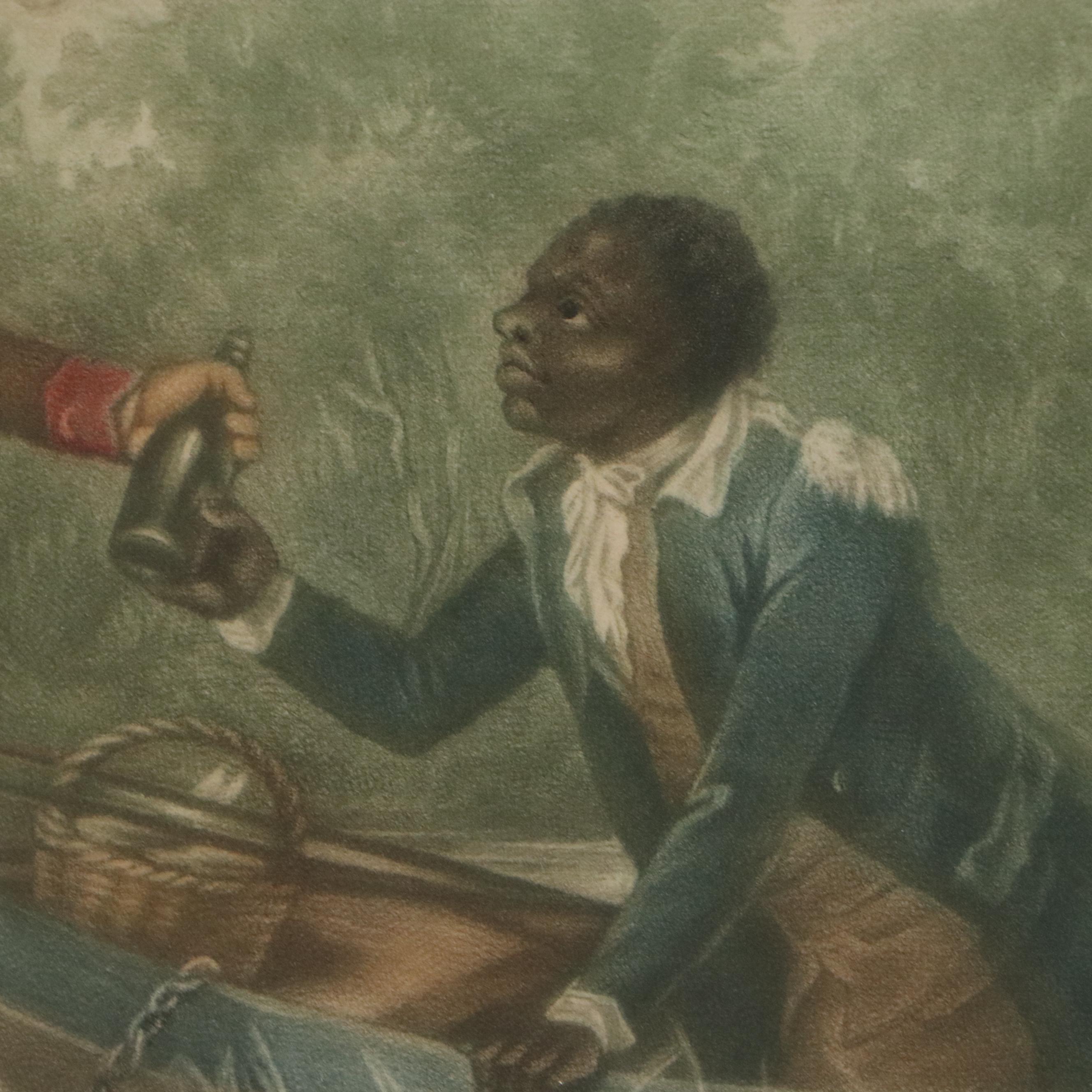 Sydney Ernest Wilson Mezzotint After George Morland "The Anglers' Repast"