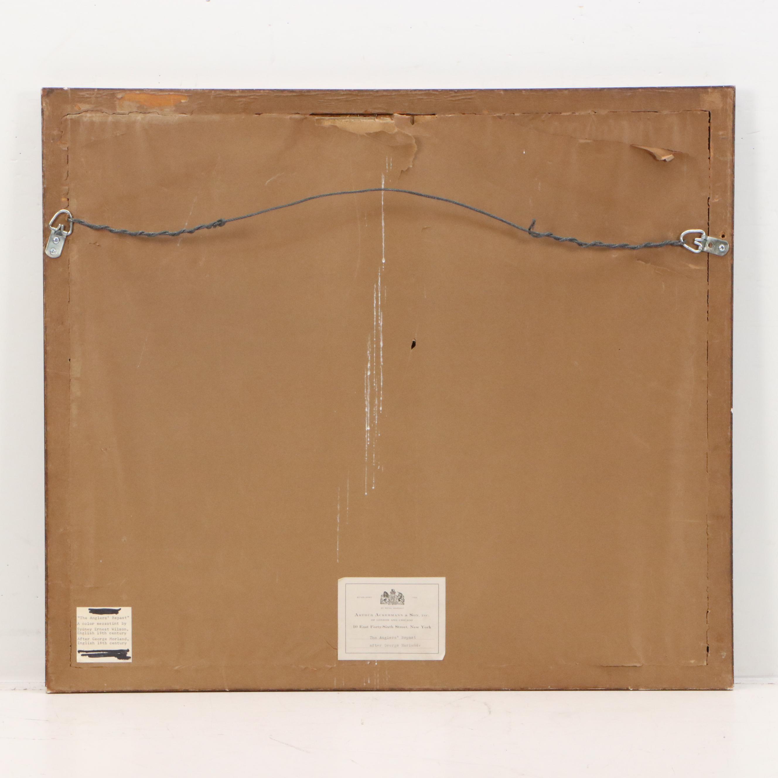 Sydney Ernest Wilson Mezzotint After George Morland "The Anglers' Repast"