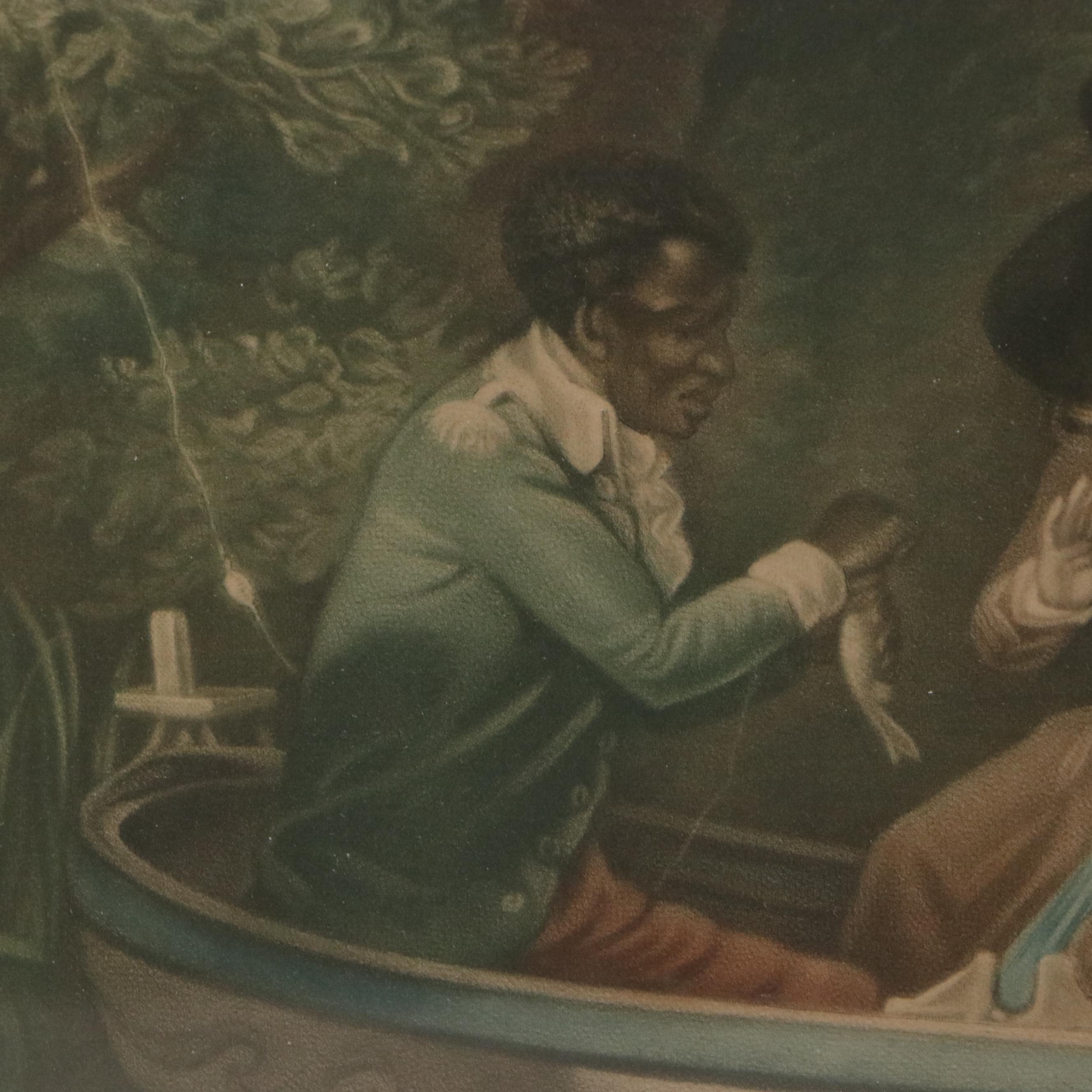 Sydney Ernest Wilson Mezzotint After George Morland "A Party Angling"