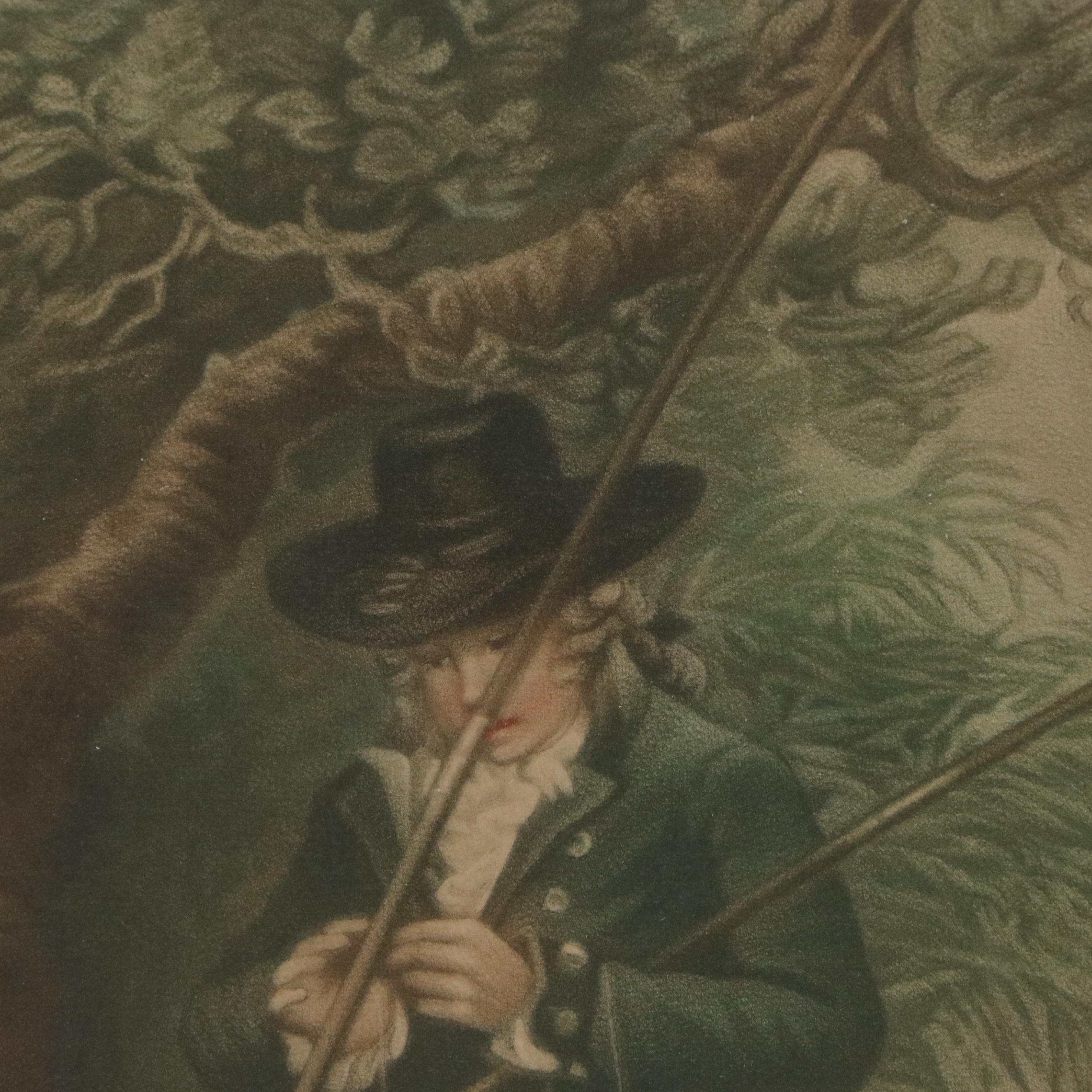 Sydney Ernest Wilson Mezzotint After George Morland "A Party Angling"