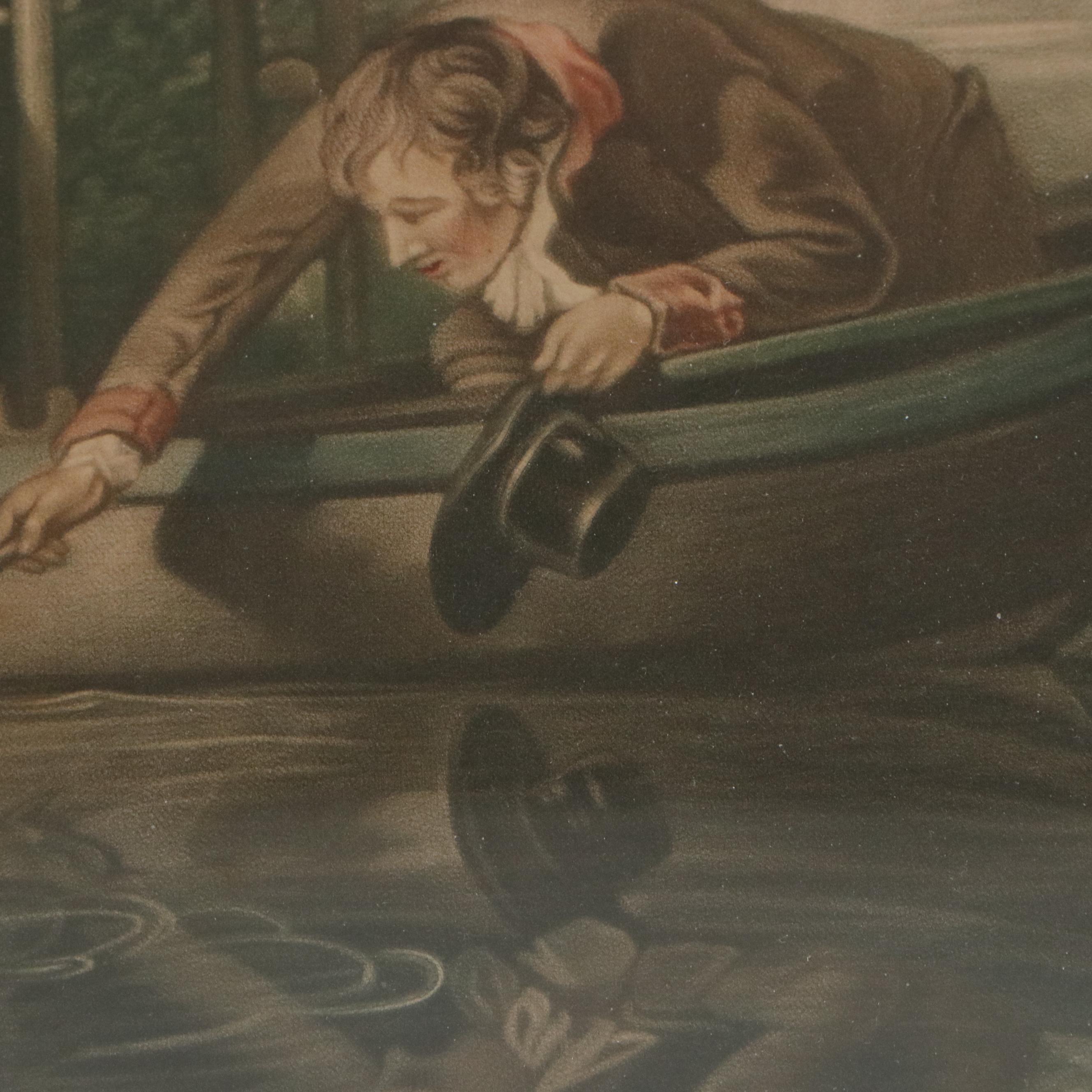 Sydney Ernest Wilson Mezzotint After George Morland "A Party Angling"