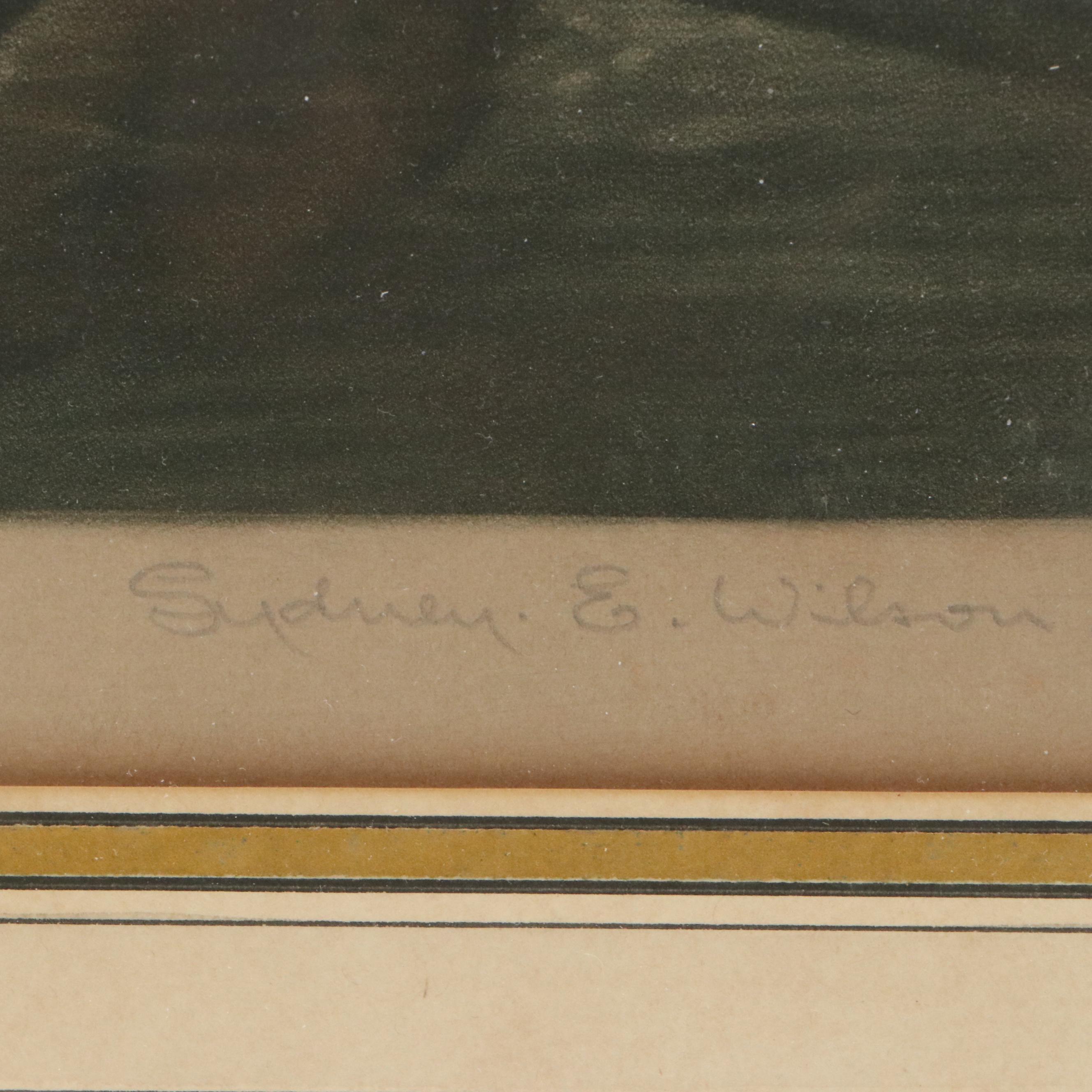 Sydney Ernest Wilson Mezzotint After George Morland "A Party Angling"