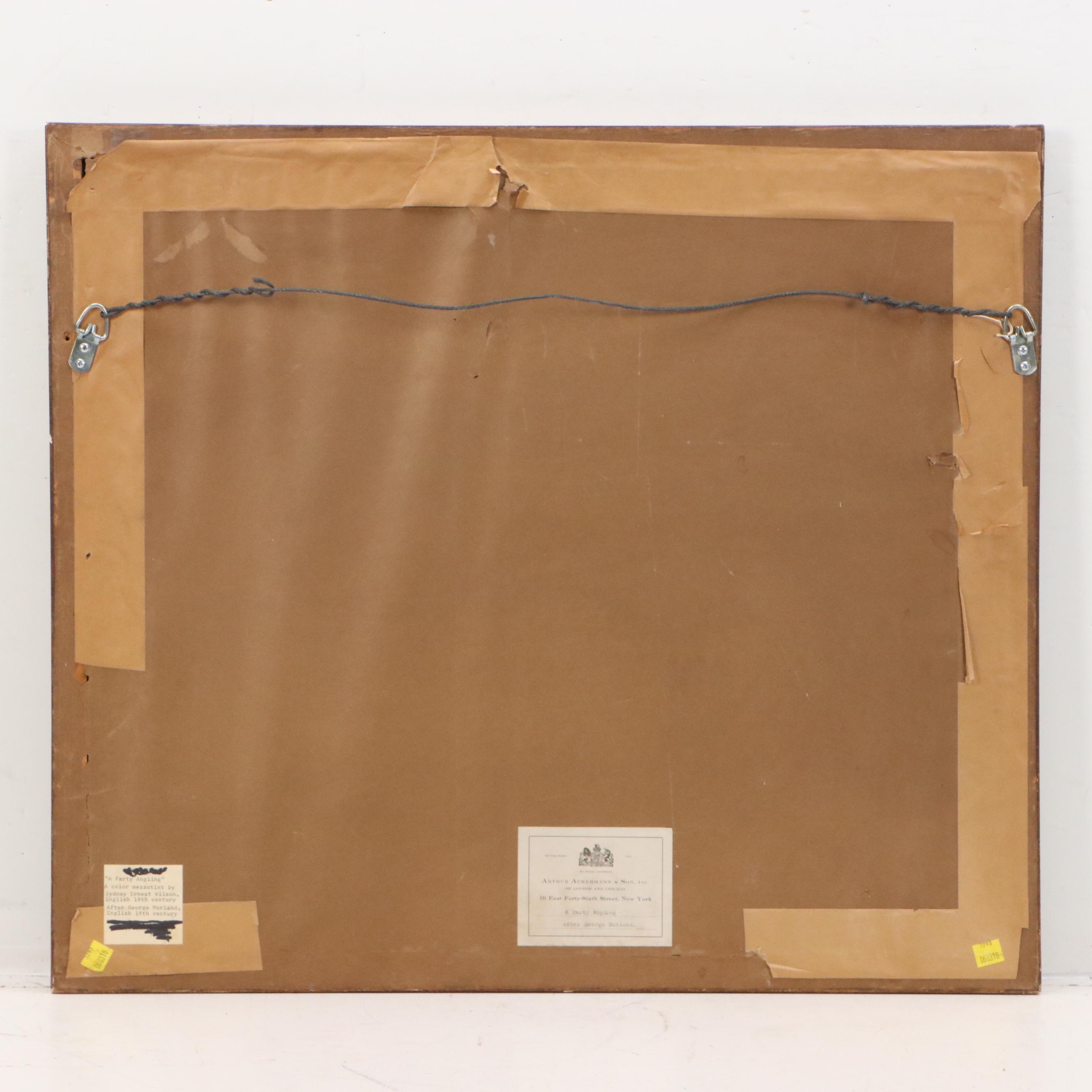 Sydney Ernest Wilson Mezzotint After George Morland "A Party Angling"