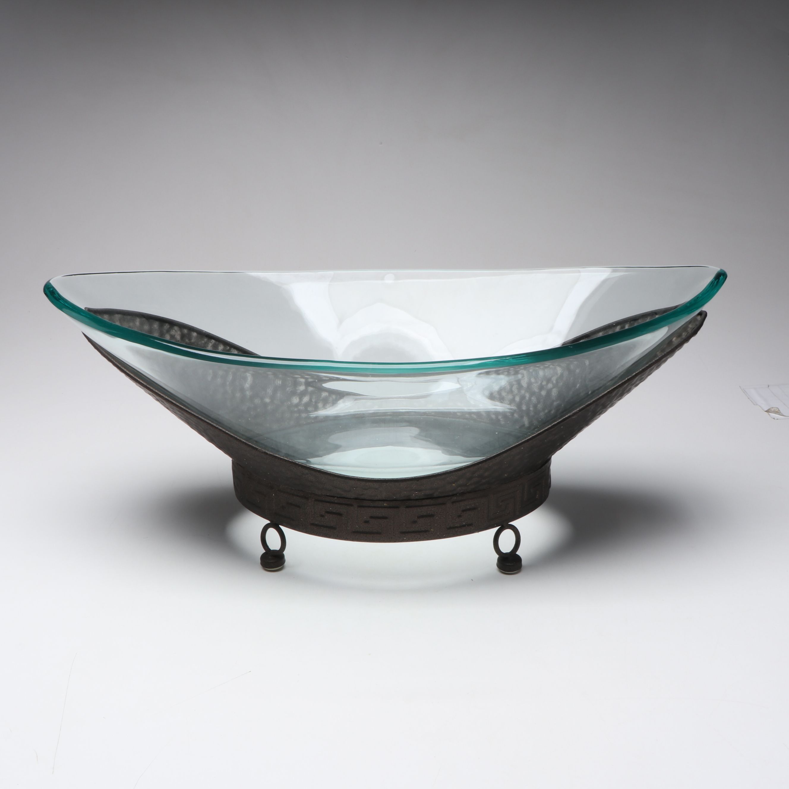 Williams Sonoma Famille Rose Porcelain Bud Vases with Glass Centerpiece Bowl