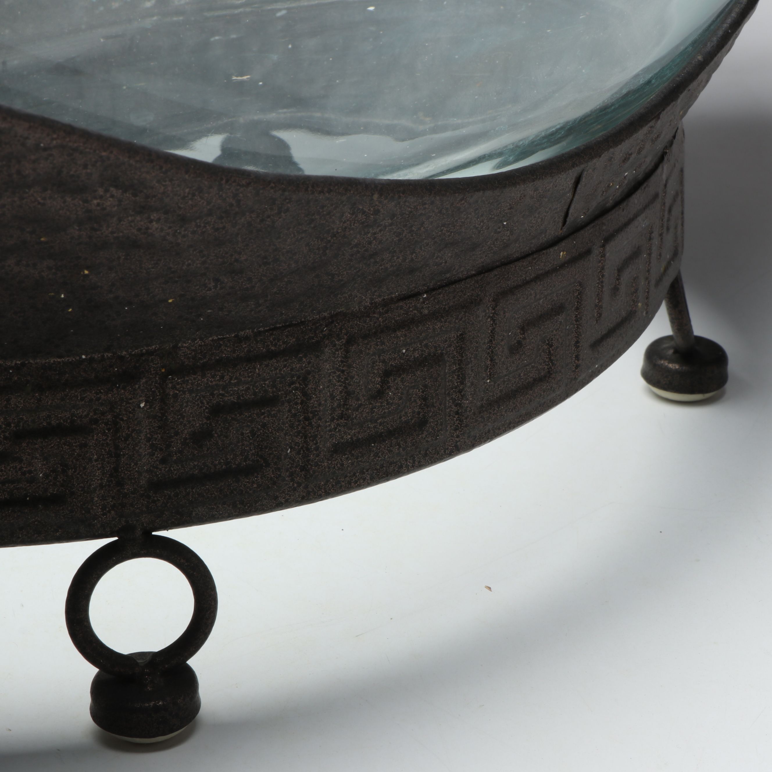 Williams Sonoma Famille Rose Porcelain Bud Vases with Glass Centerpiece Bowl