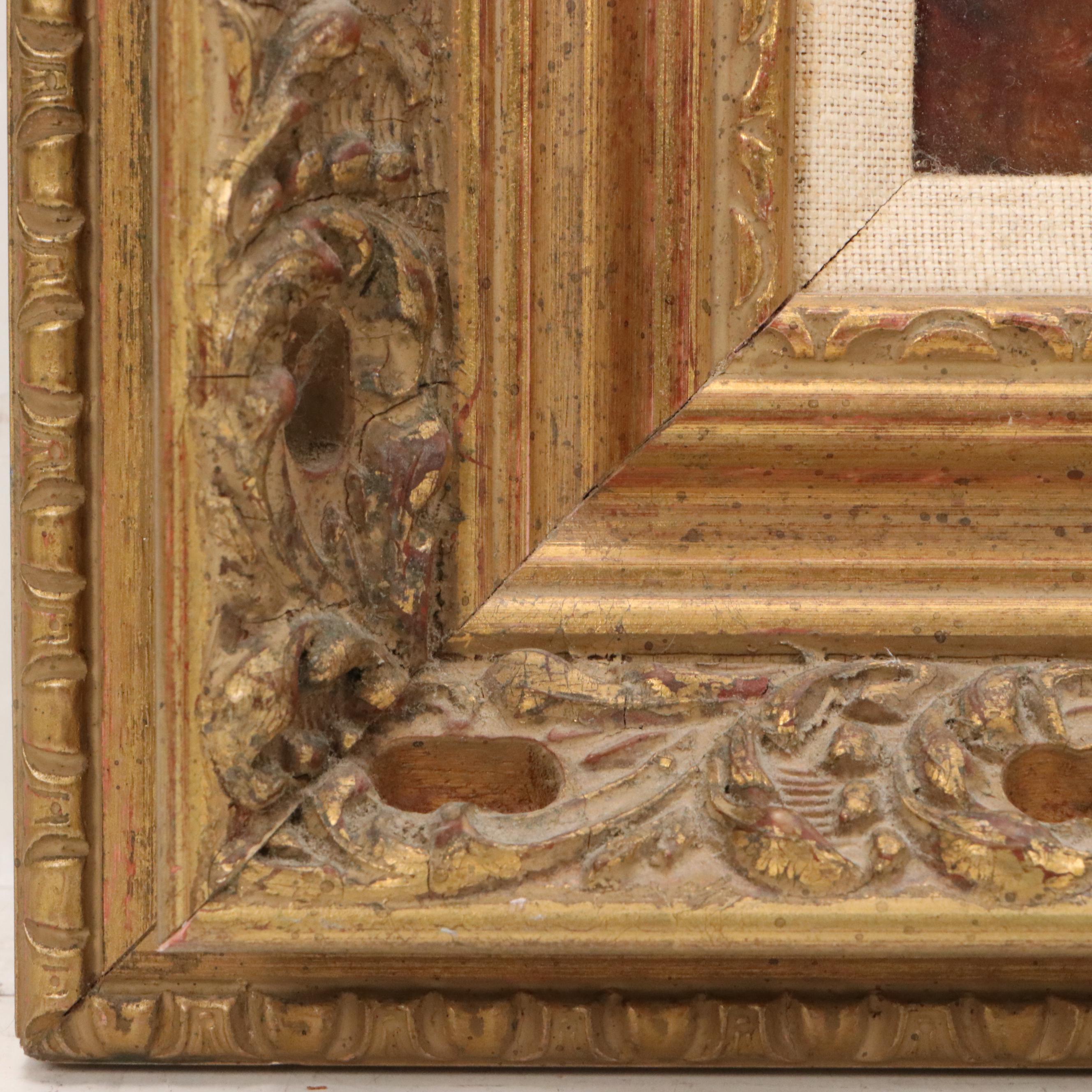 Rolf Stoll Portrait Oil Painting of Seated Young Girl with Toy "Sheila"