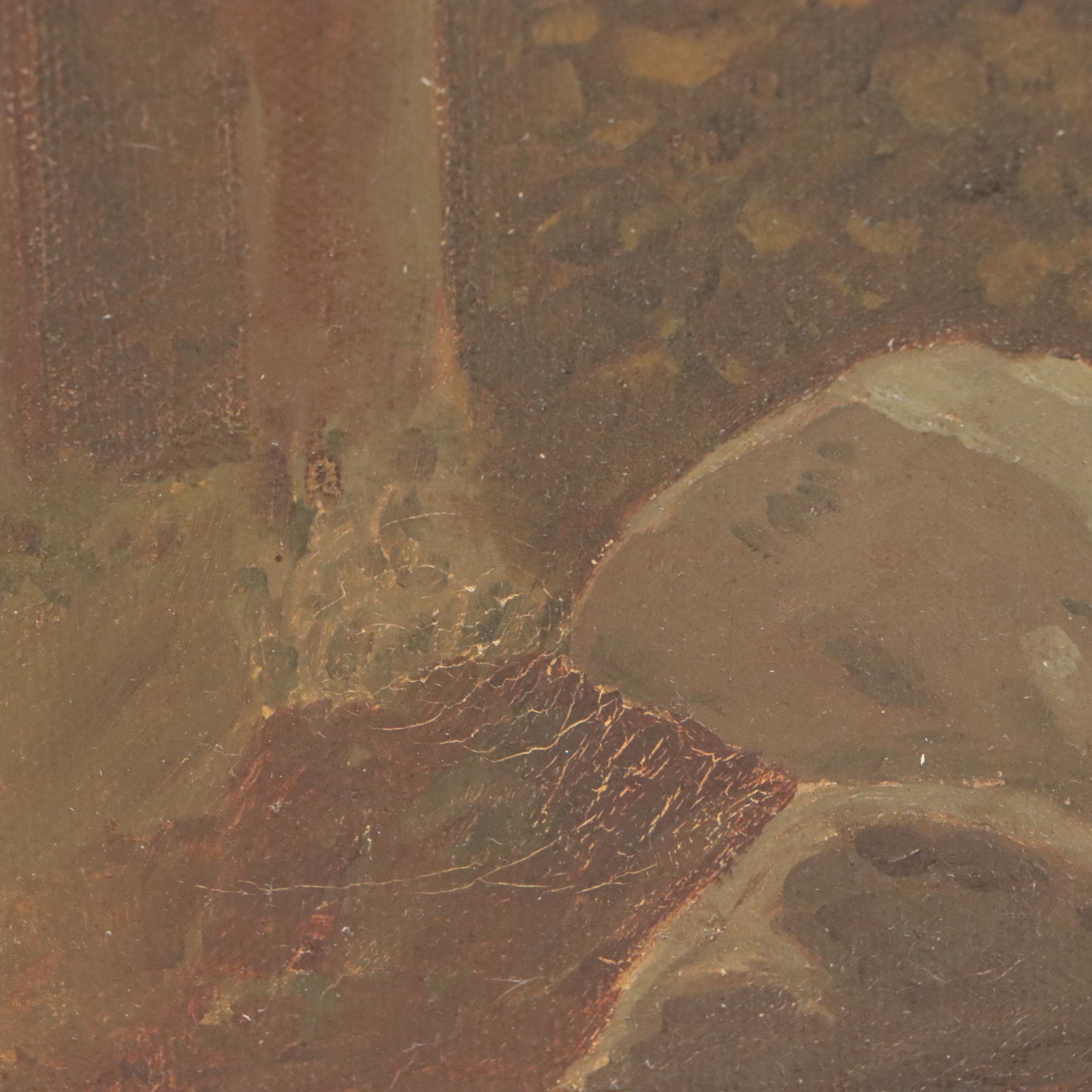 T.S. Norton Forest Landscape Oil Painting, 1949