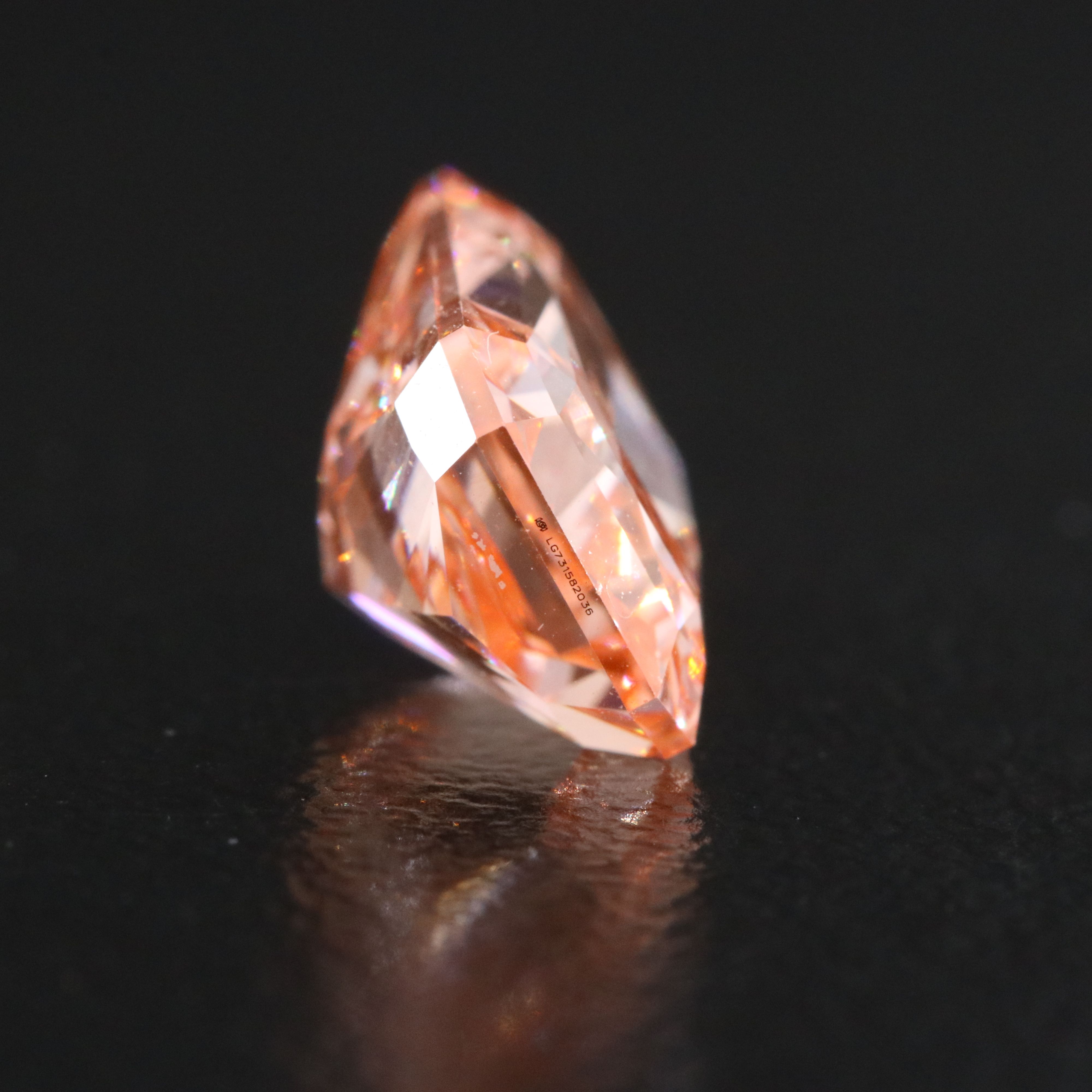 Loose 3.04 CT Lab Grown Fancy Pink Diamond with IGI Report