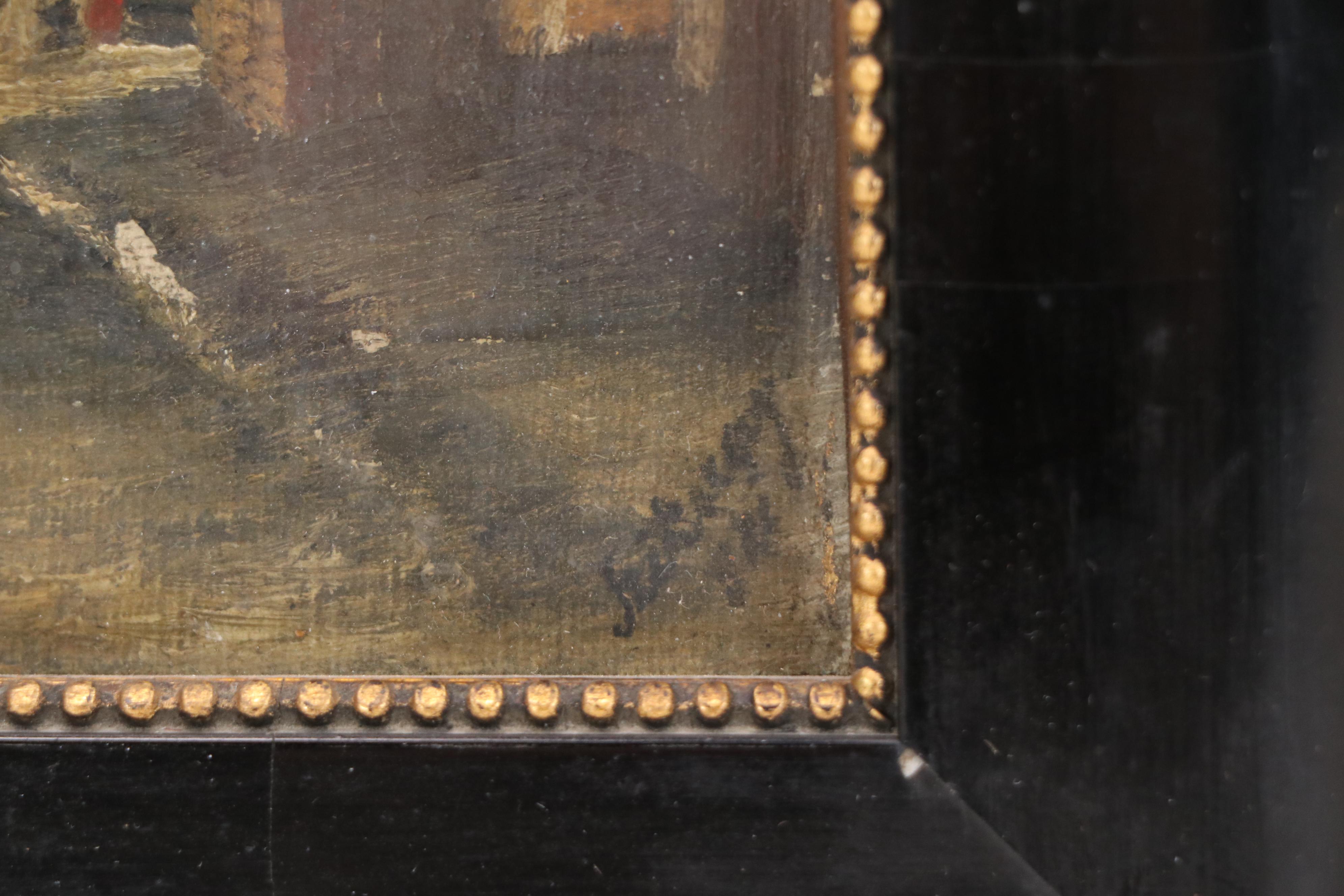 Continental School Oil Painting of Tunnel Interior, 20th Century