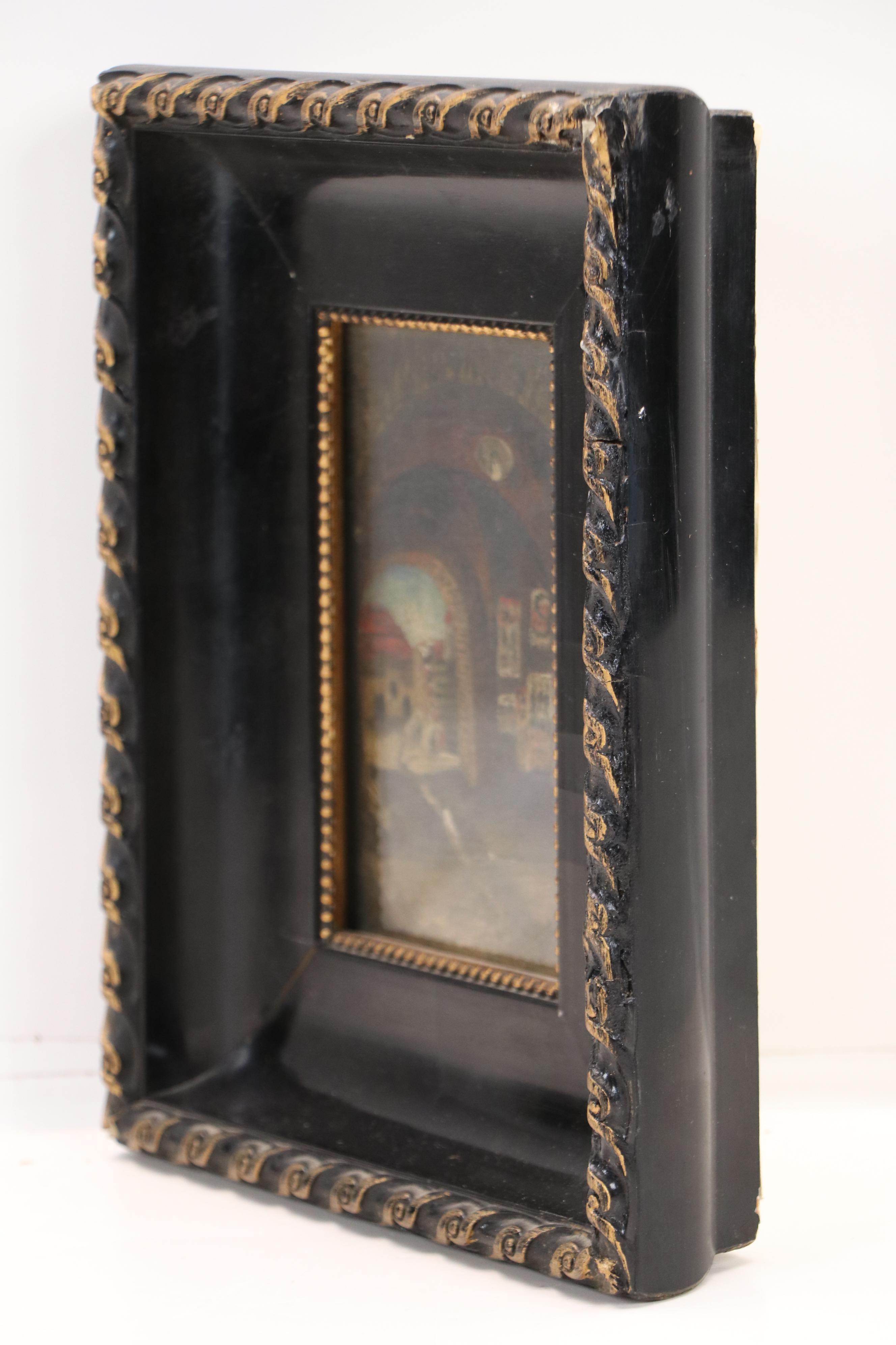 Continental School Oil Painting of Tunnel Interior, 20th Century