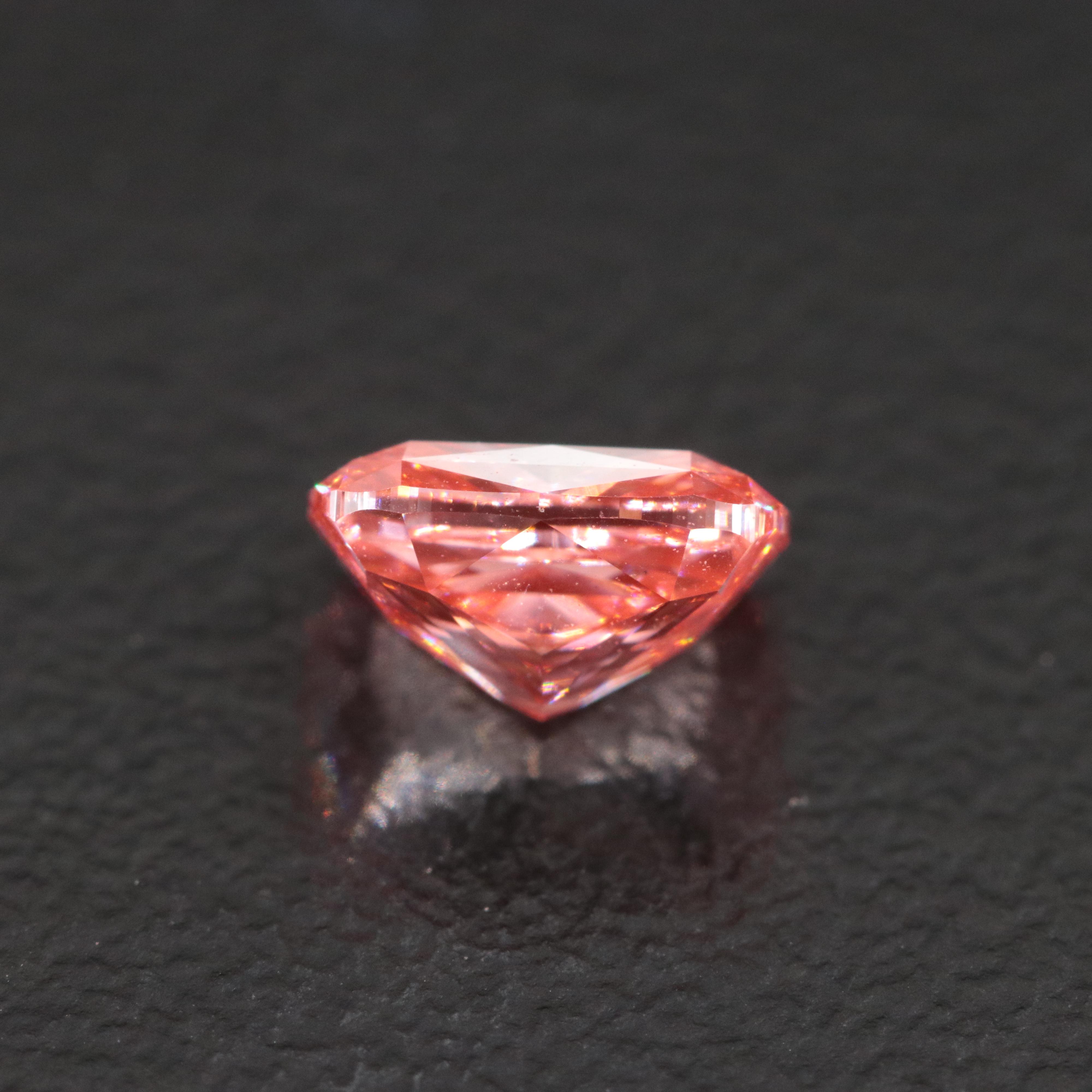 Loose 1.01 CT Lab Grown Fancy Pink Diamond with IGI Report