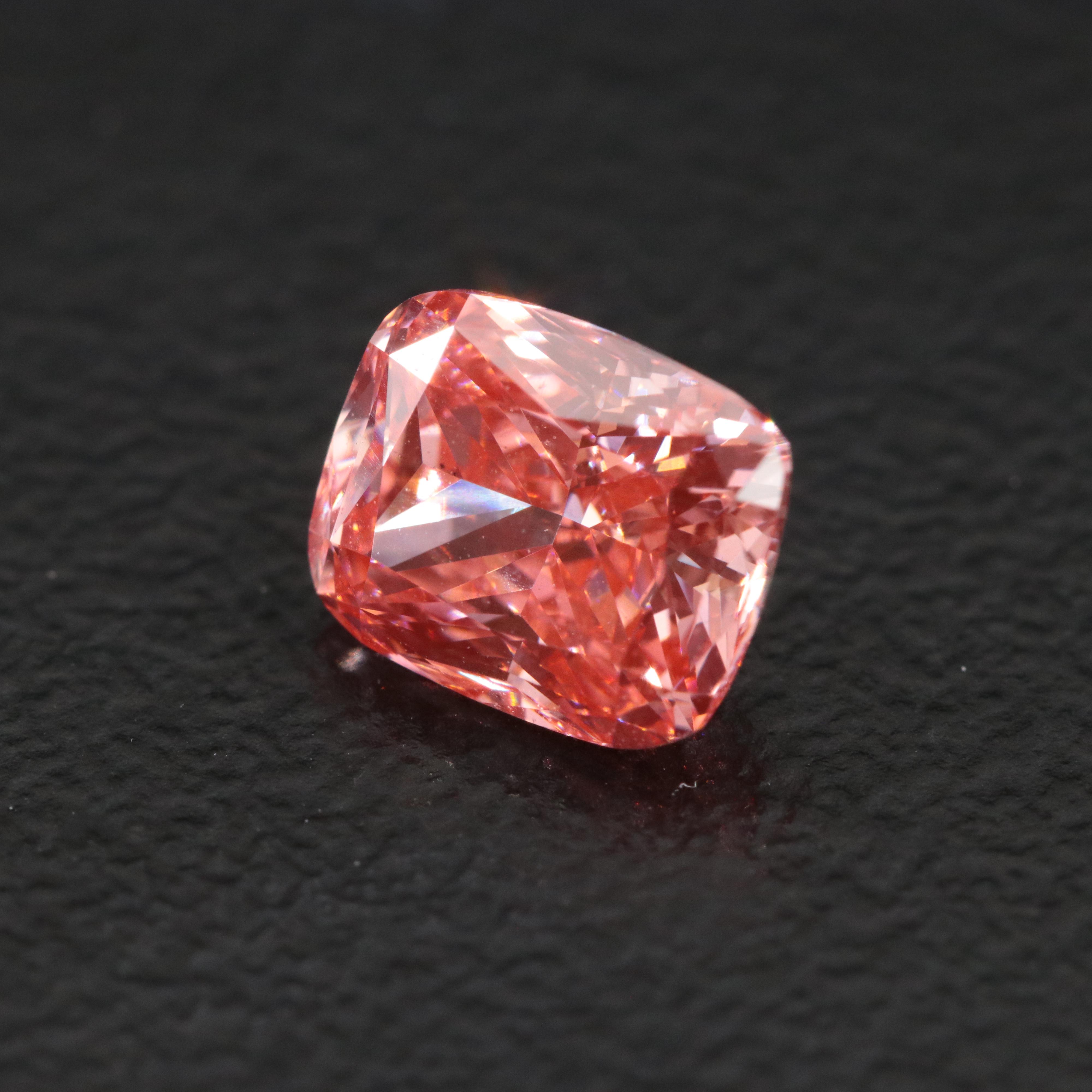 Loose 1.01 CT Lab Grown Fancy Pink Diamond with IGI Report