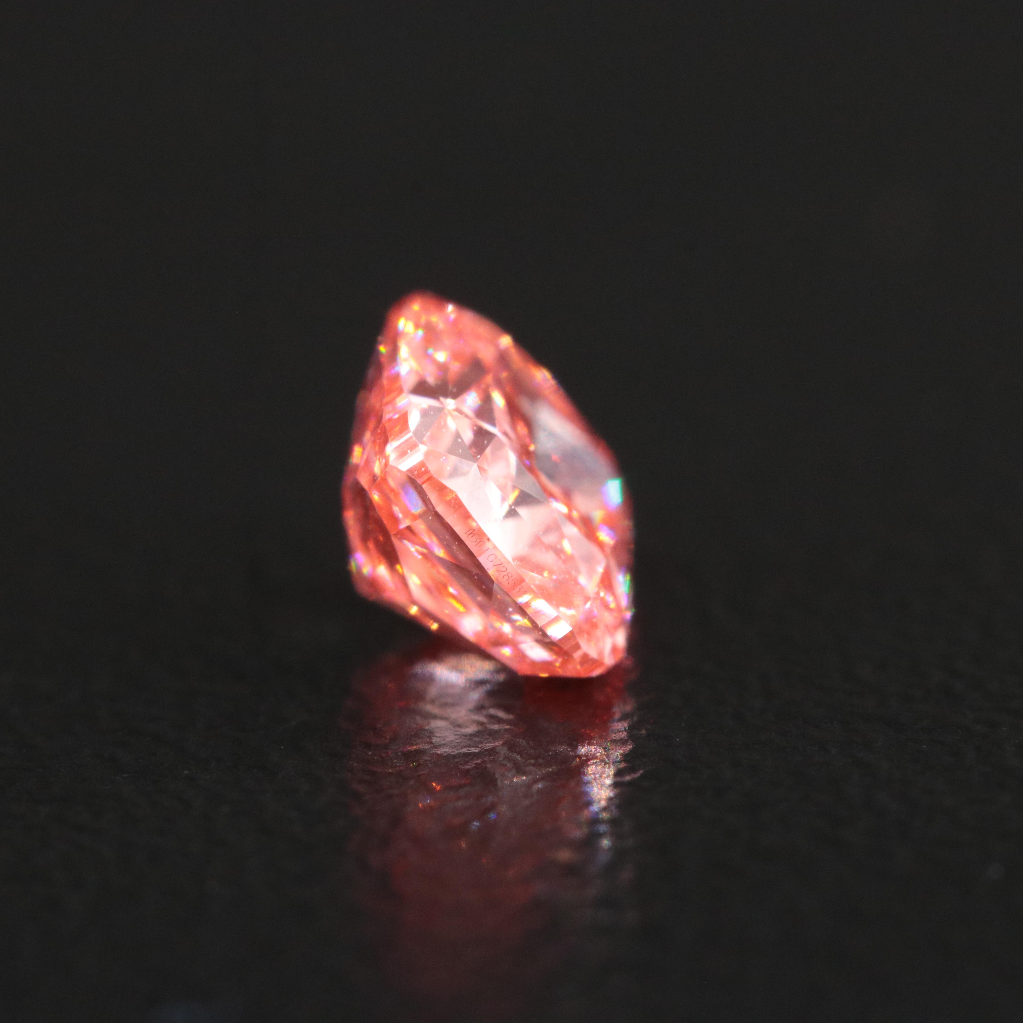 Loose 1.01 CT Lab Grown Fancy Pink Diamond with IGI Report
