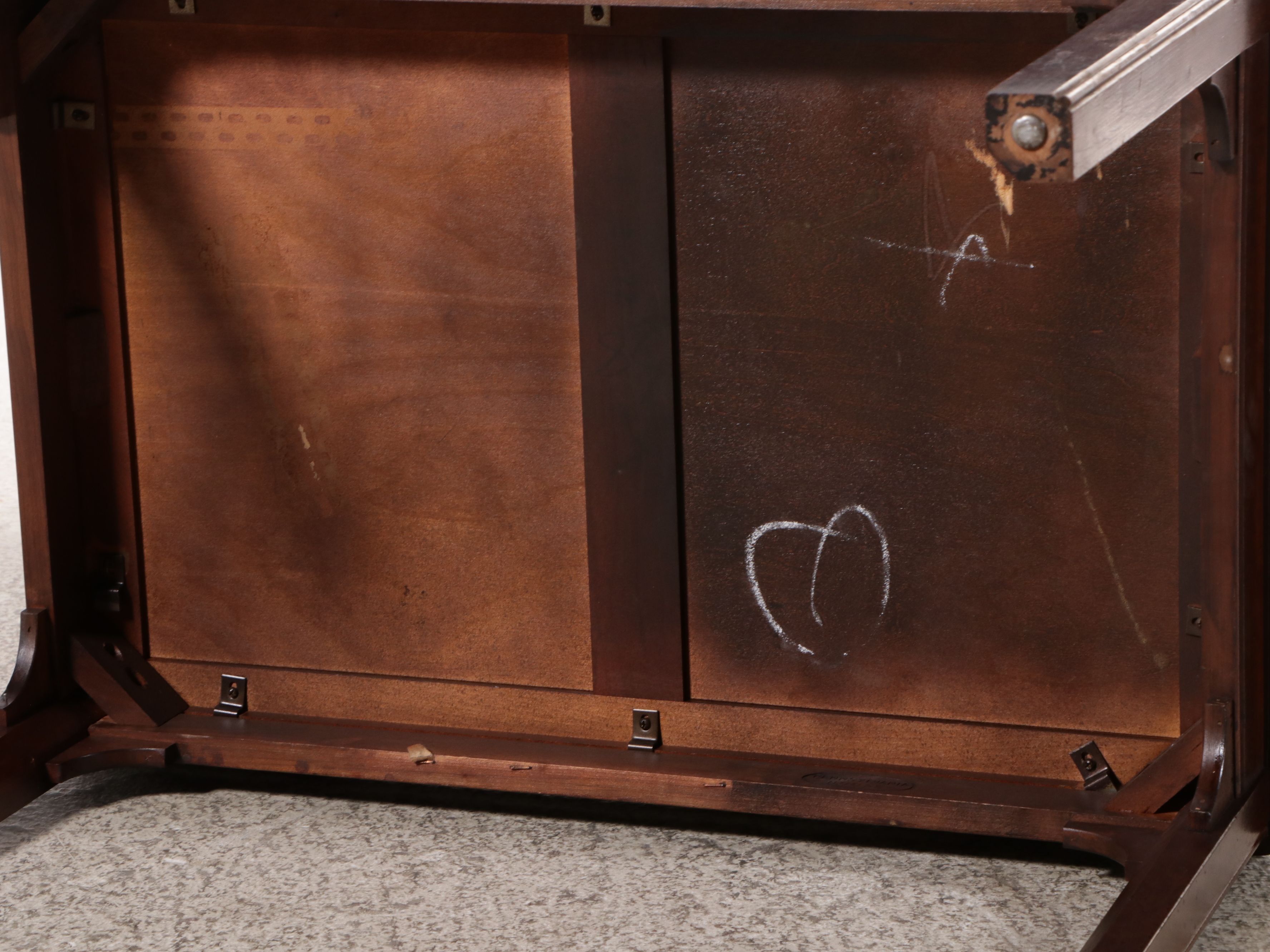 Chippendale Style Walnut Butler's Tray Table, Late 20th Century