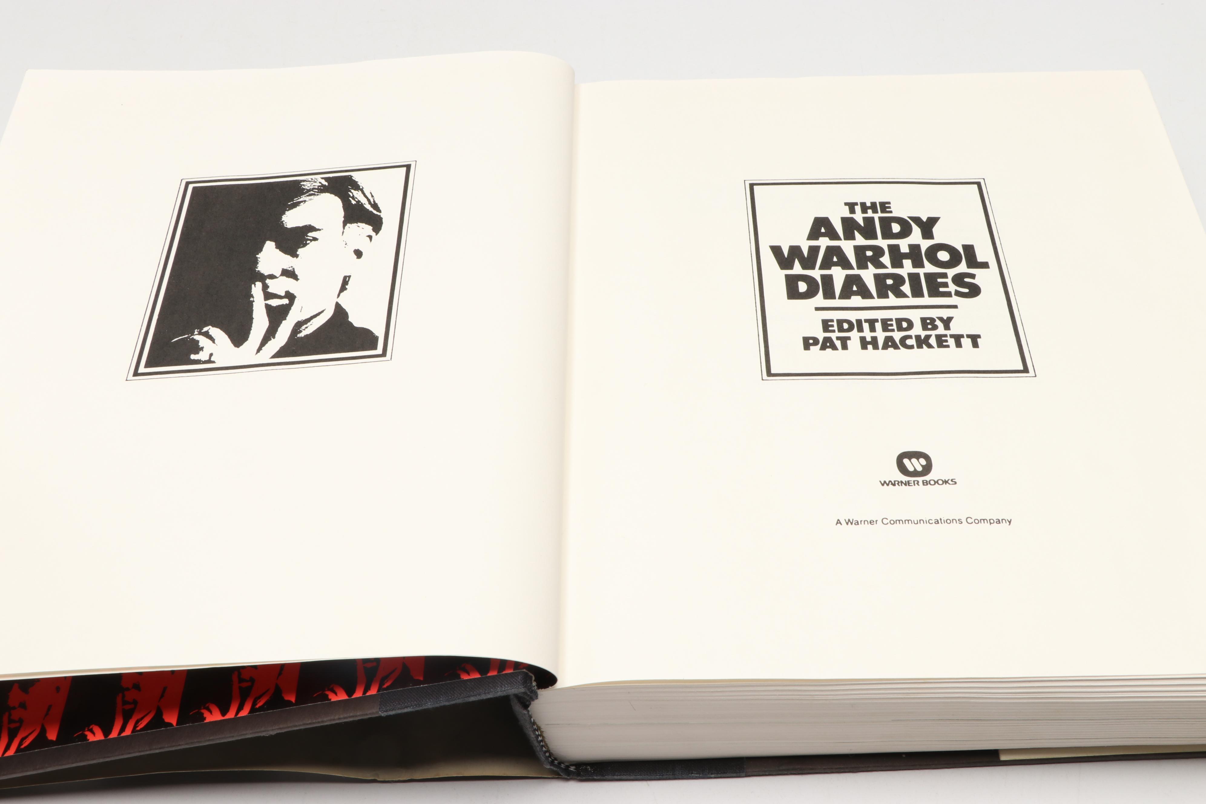First Printing "The Andy Warhol Diaries" Edited by Pat Hackett, 1989