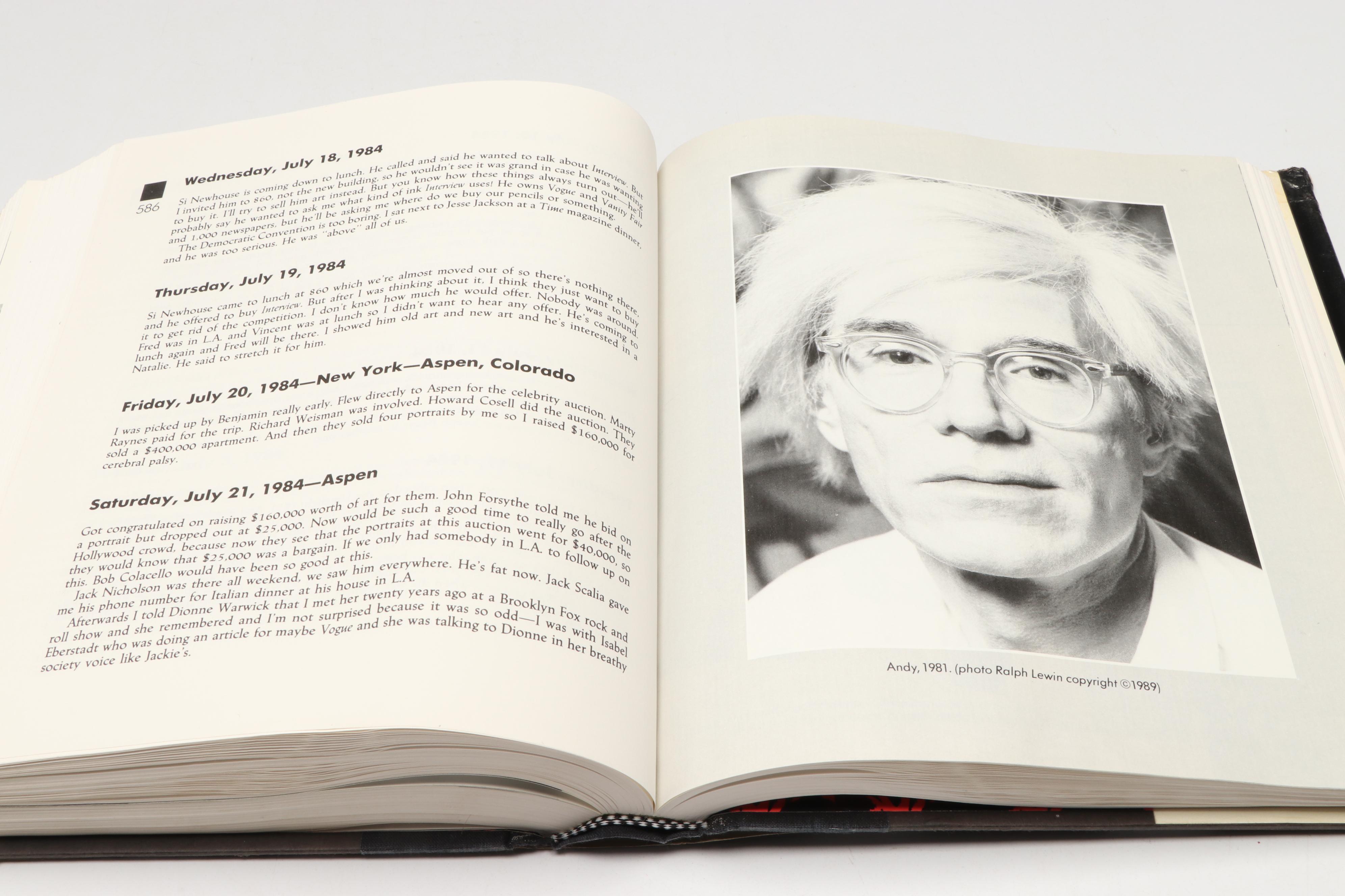 First Printing "The Andy Warhol Diaries" Edited by Pat Hackett, 1989