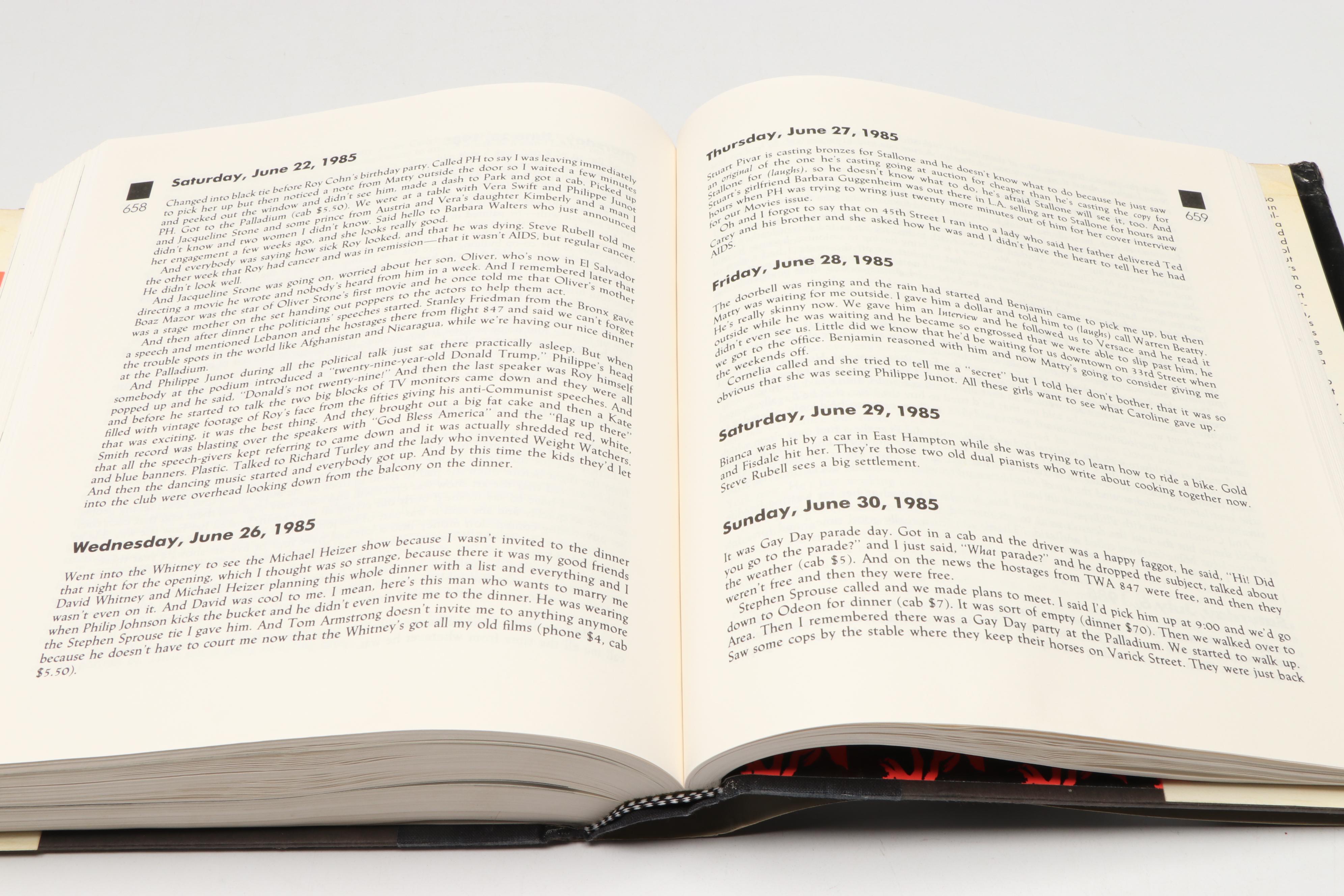 First Printing "The Andy Warhol Diaries" Edited by Pat Hackett, 1989