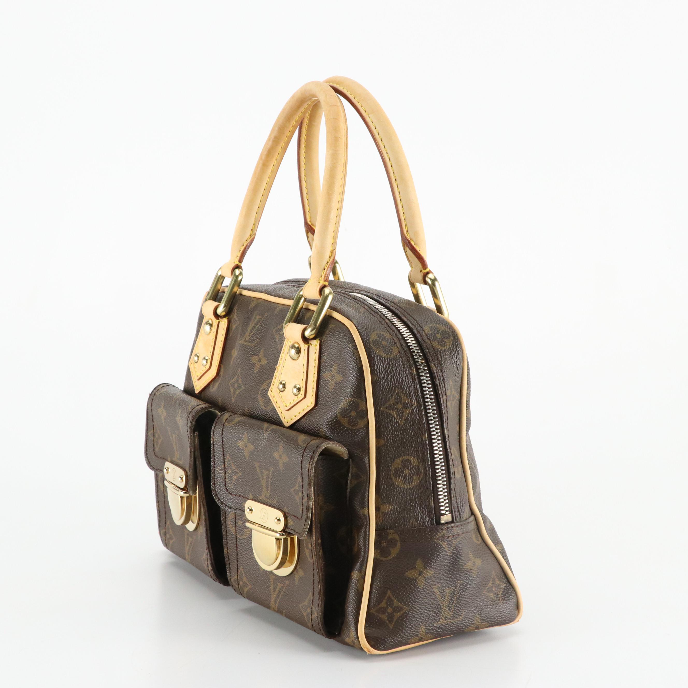 Louis Vuitton Manhattan PM Handbag in Monogram Canvas and Leather