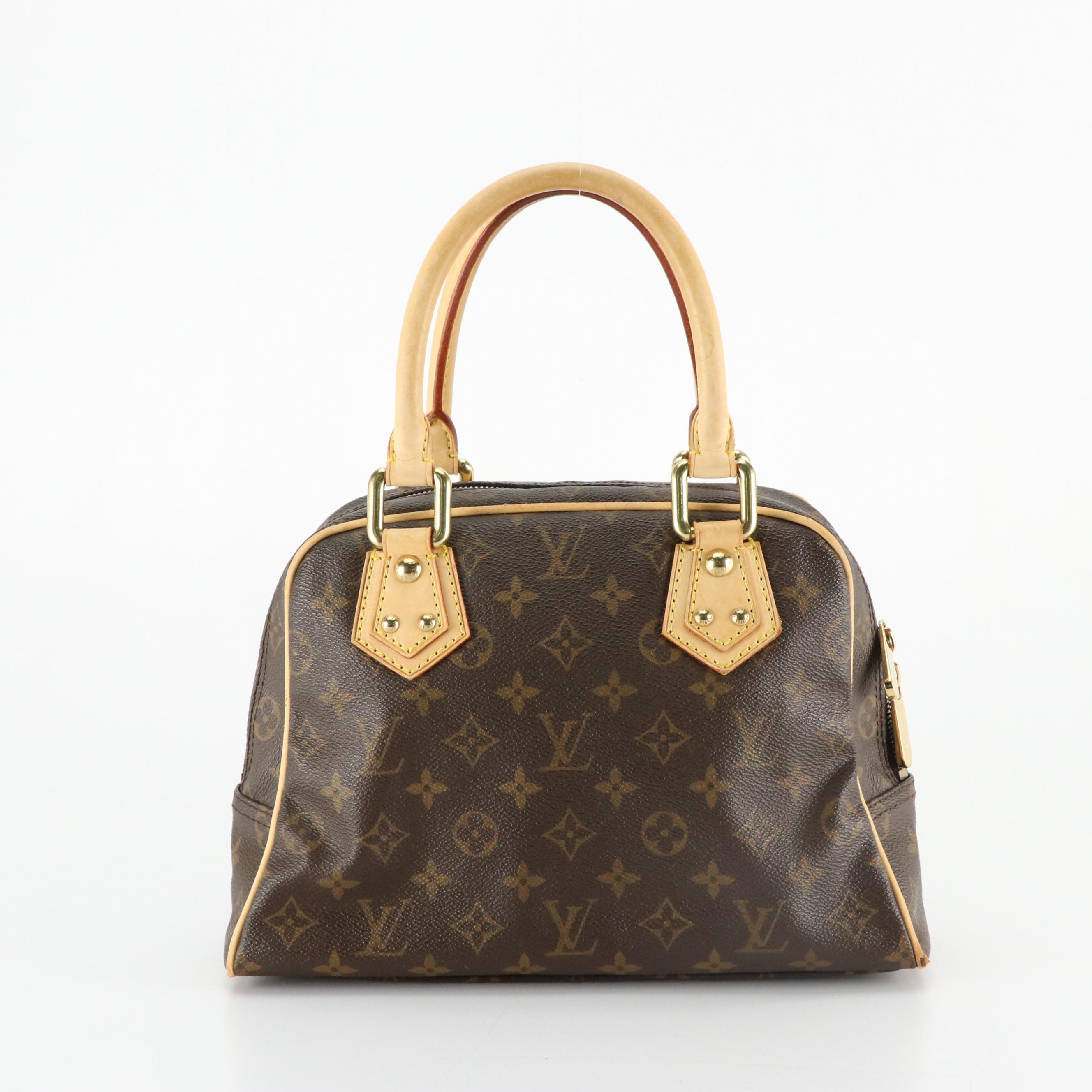 Louis Vuitton Manhattan PM Handbag in Monogram Canvas and Leather