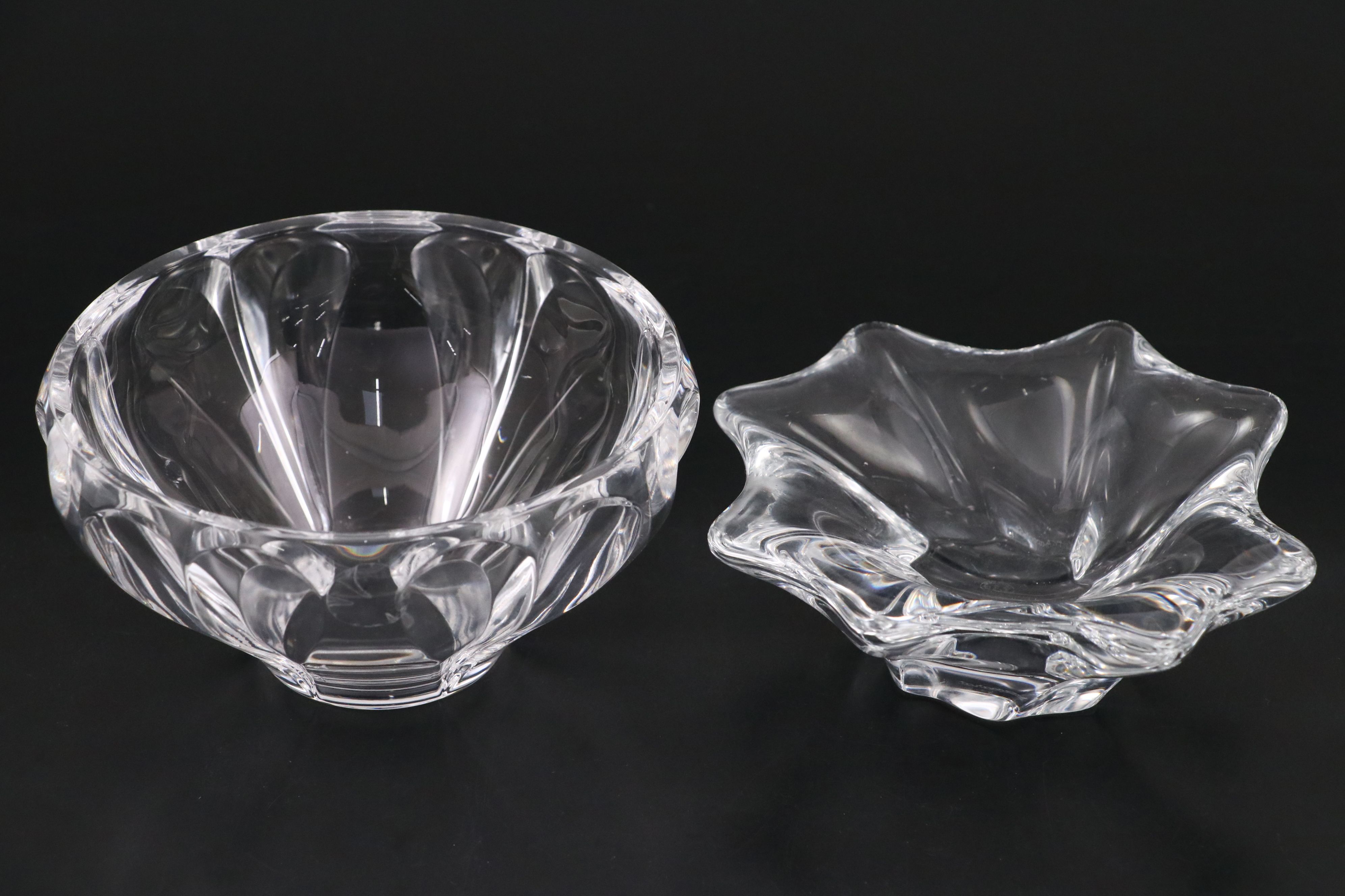 Baccarat Crystal Bowl, Marquis Crystal Desk Clock, and More Crystal Décor