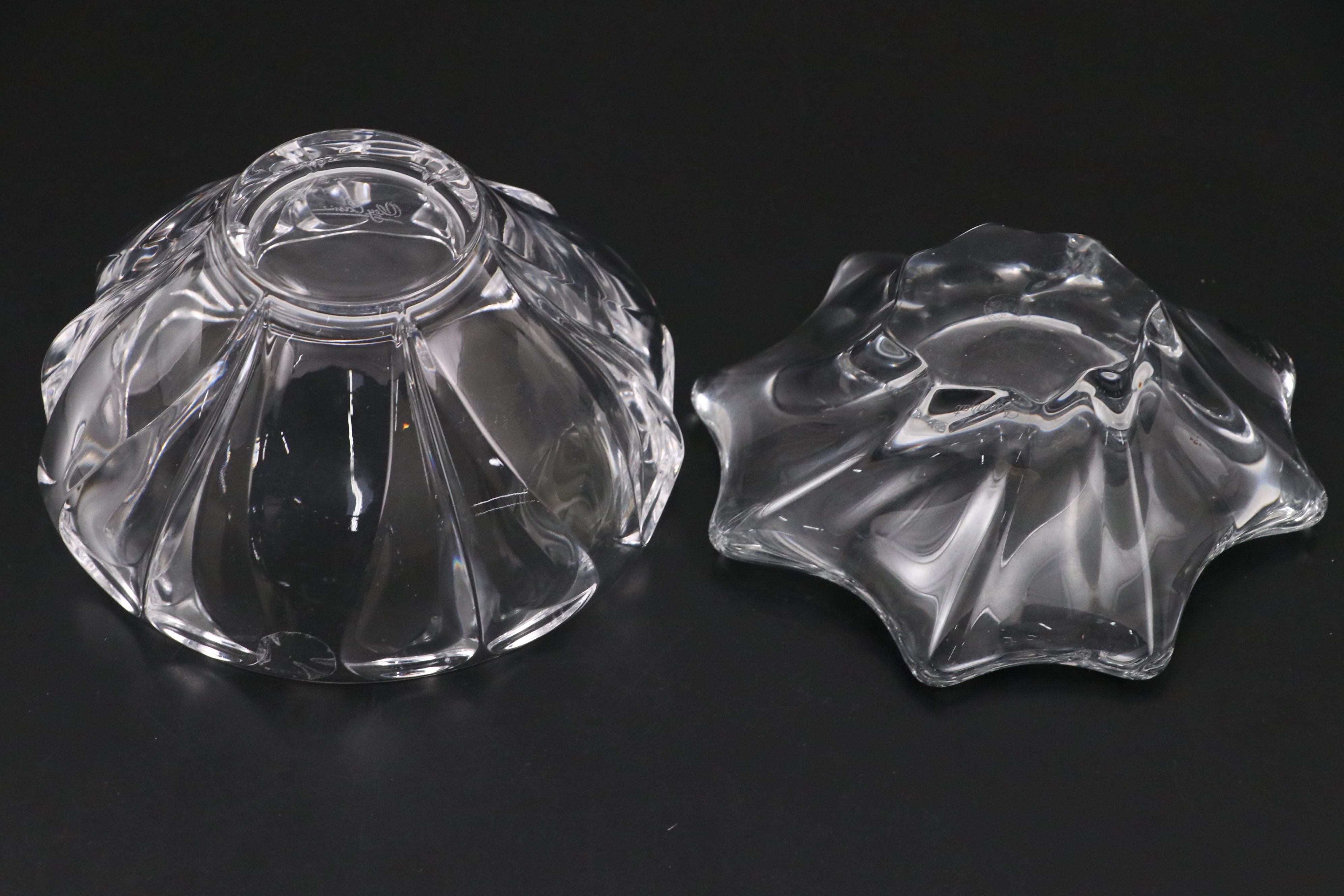 Baccarat Crystal Bowl, Marquis Crystal Desk Clock, and More Crystal Décor