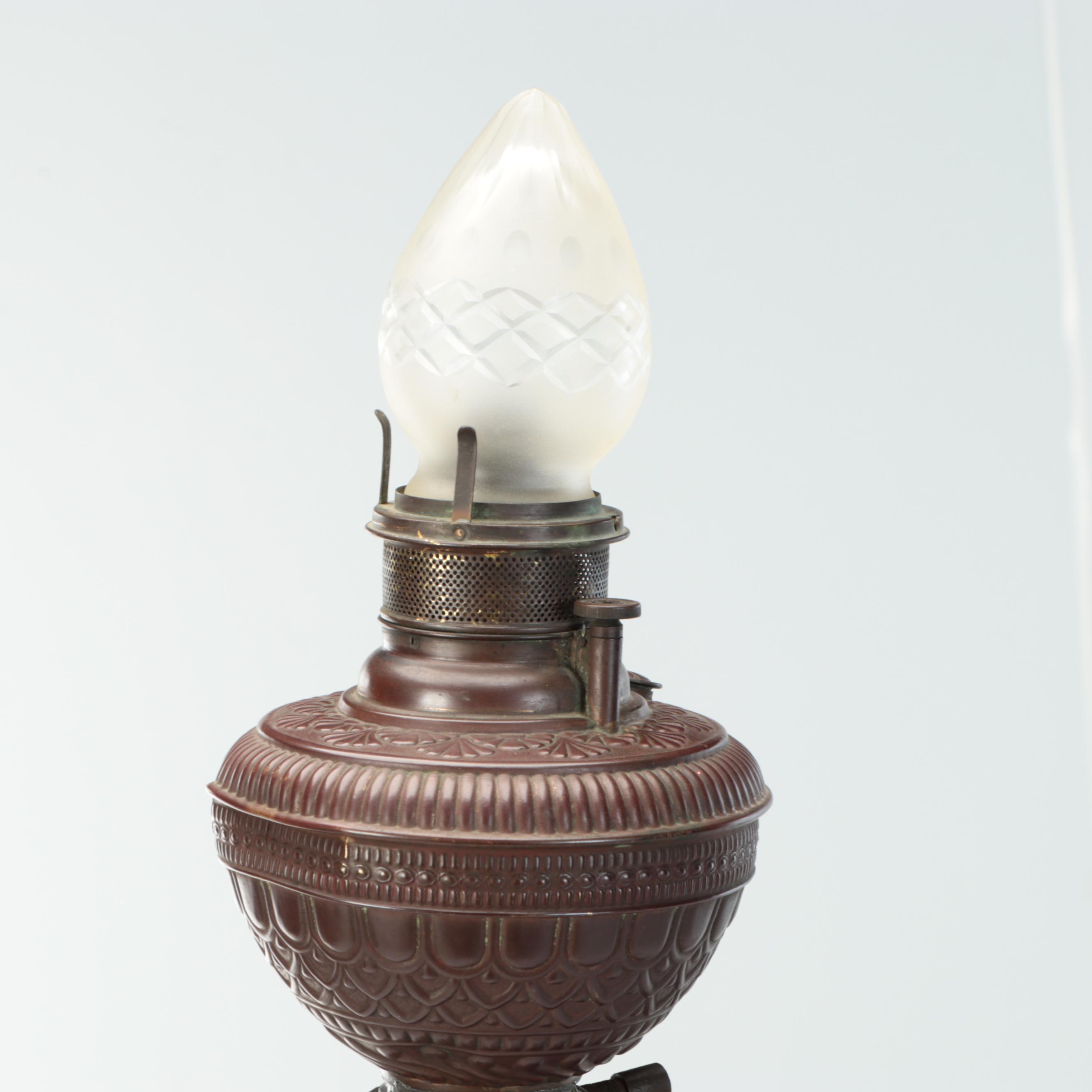 Neoclassical Style Cast Metal Figural Table Lamp After Emile Bruchon