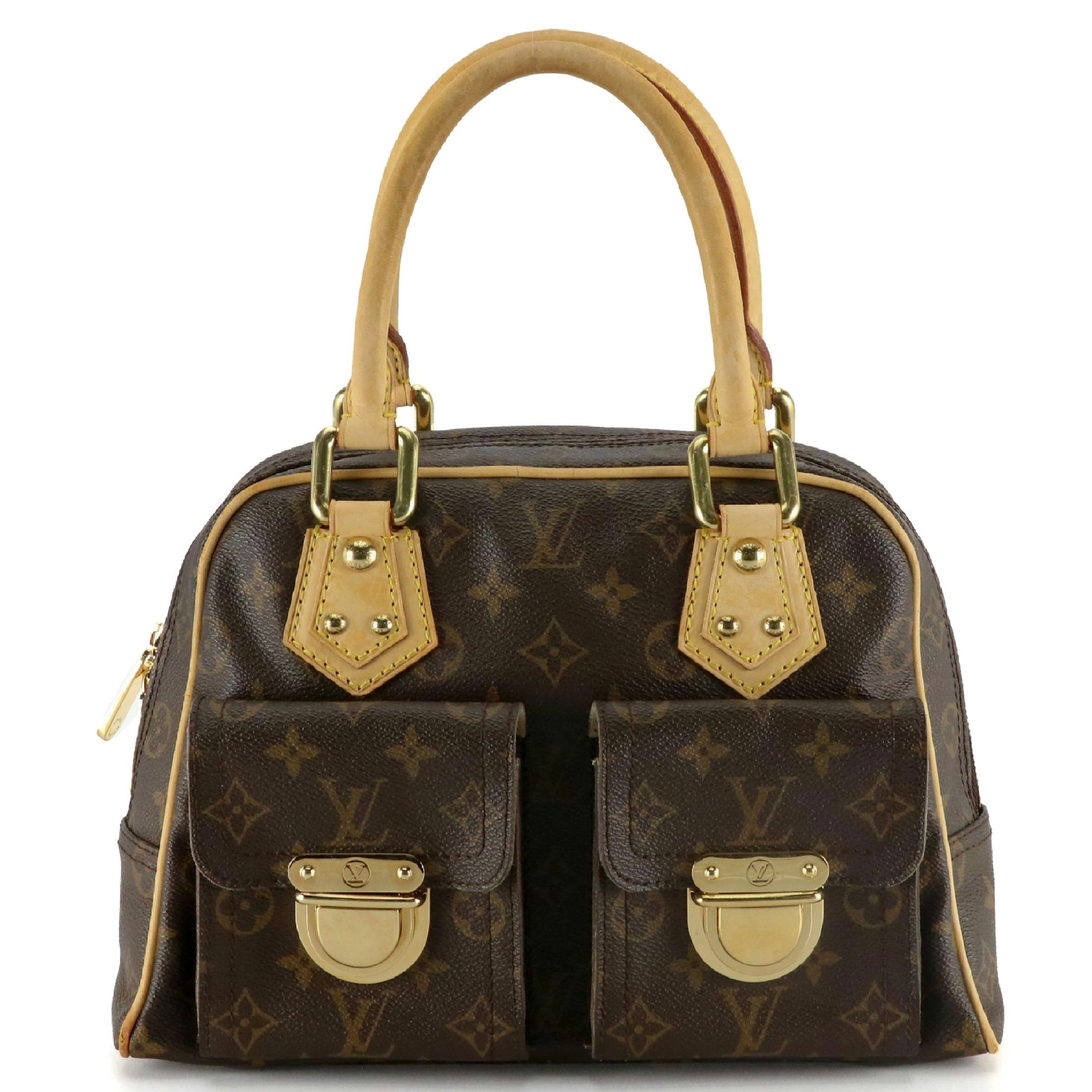 Louis Vuitton Manhattan PM Handbag in Monogram Canvas and Leather