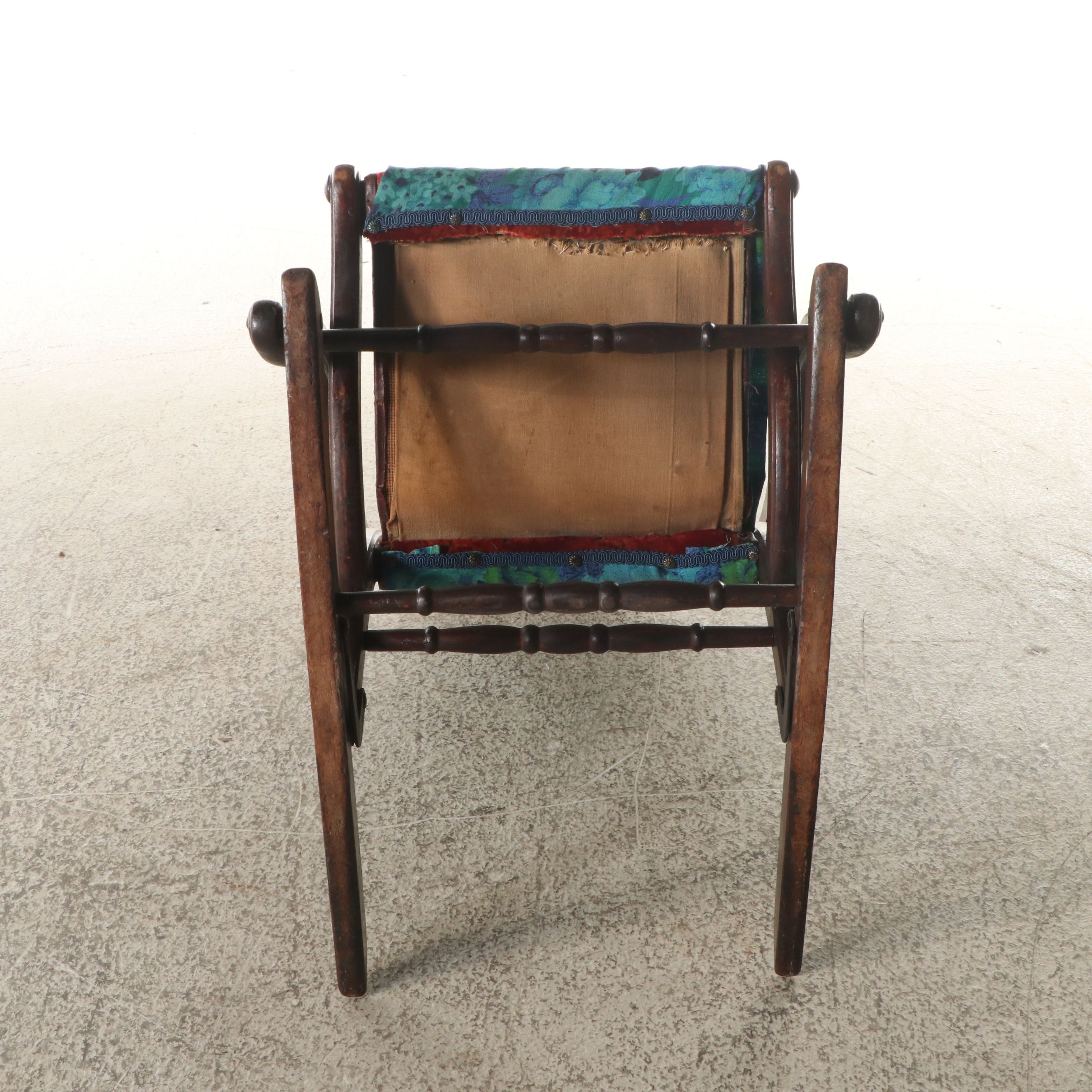 Victorian Carved Walnut Rocking Chair, Late 19th/ Early 20th Century