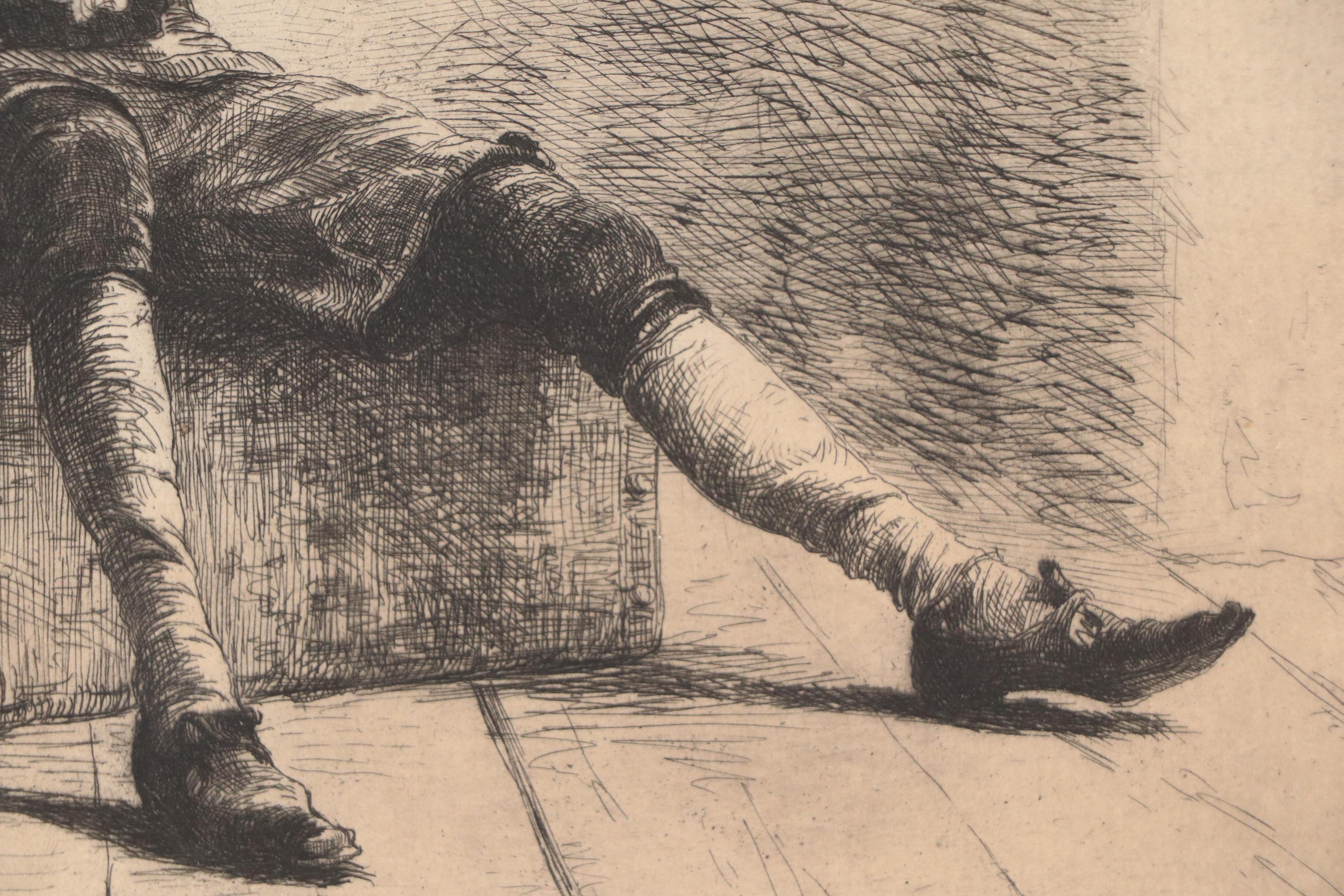 Etching After Ignaz Marcel Gaugengigl "And Drive Dull Care Away," 1883