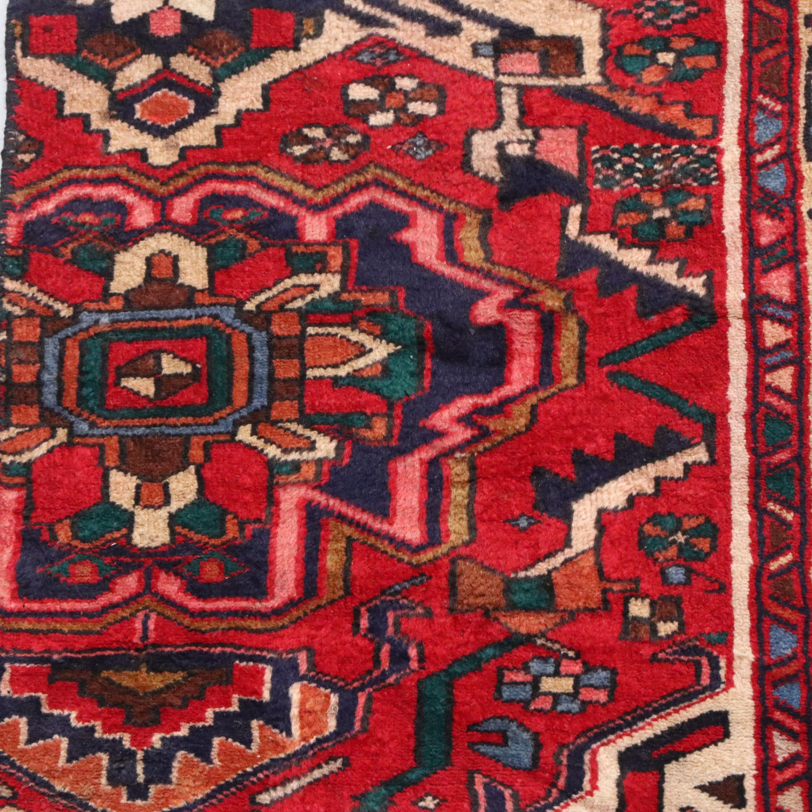 2' x 4'3 Hand-Knotted Persian Hamadan Remnant Accent Rug