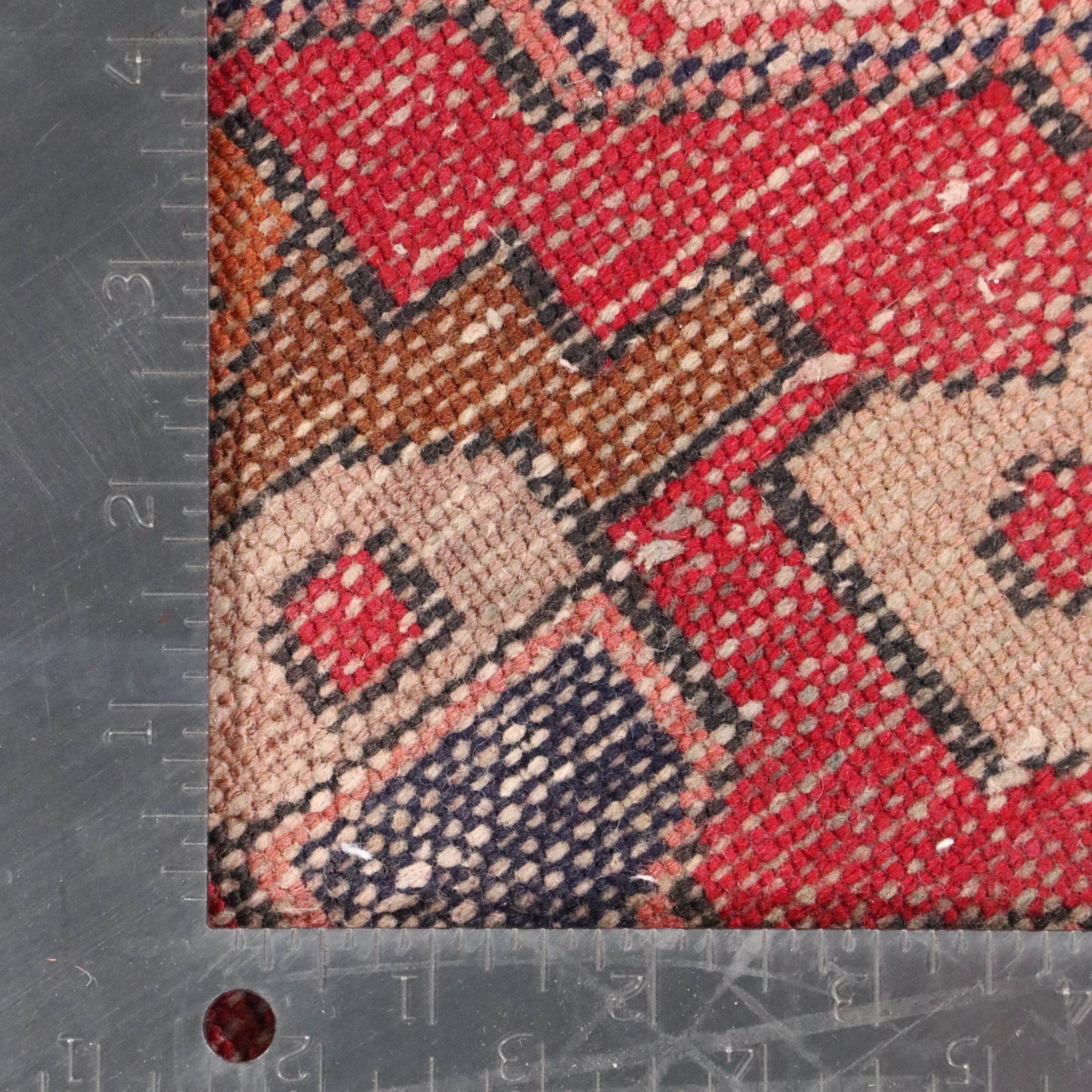 2' x 4'3 Hand-Knotted Persian Hamadan Remnant Accent Rug