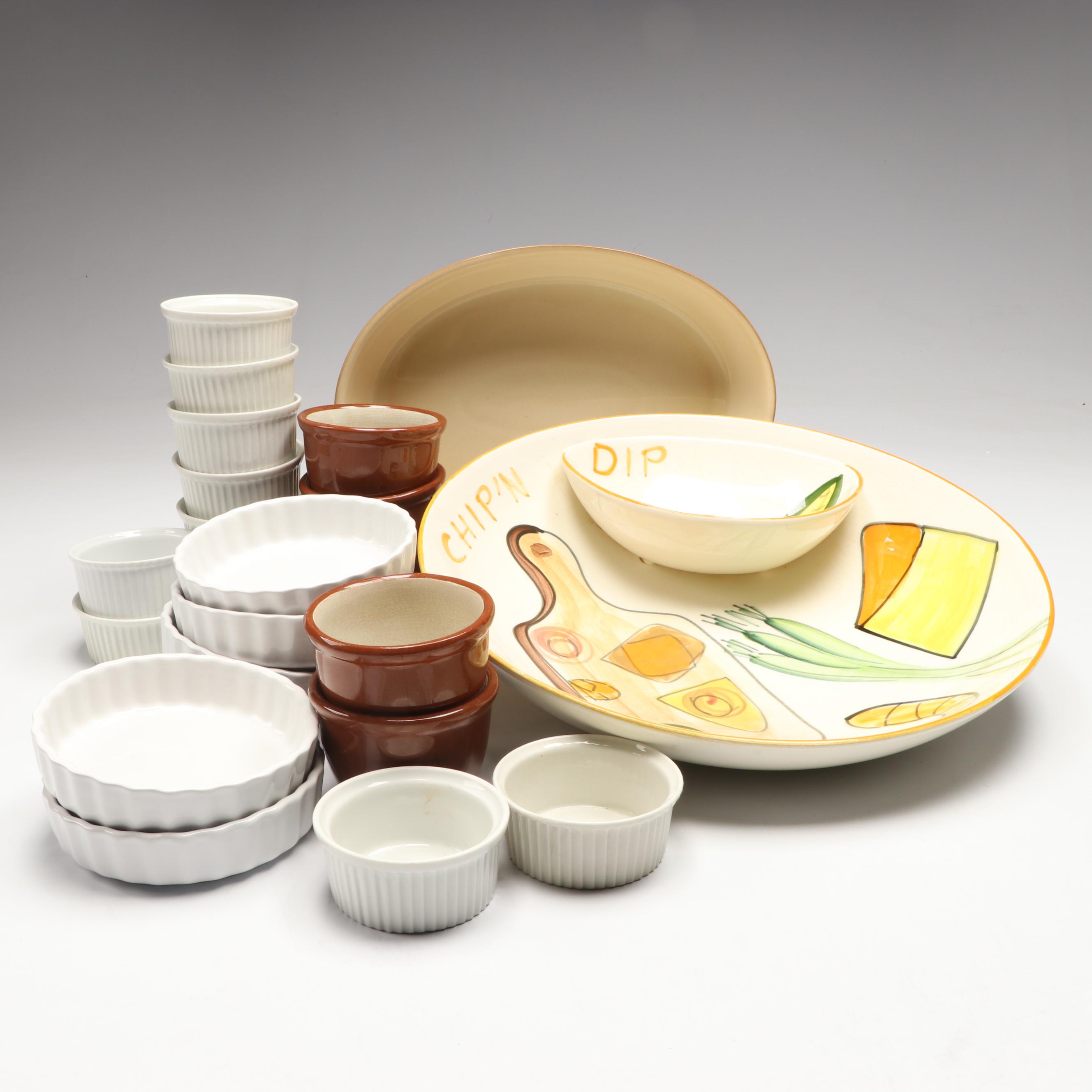 Pillivuyt Ramekins with Other Bakeware and Serving Pieces