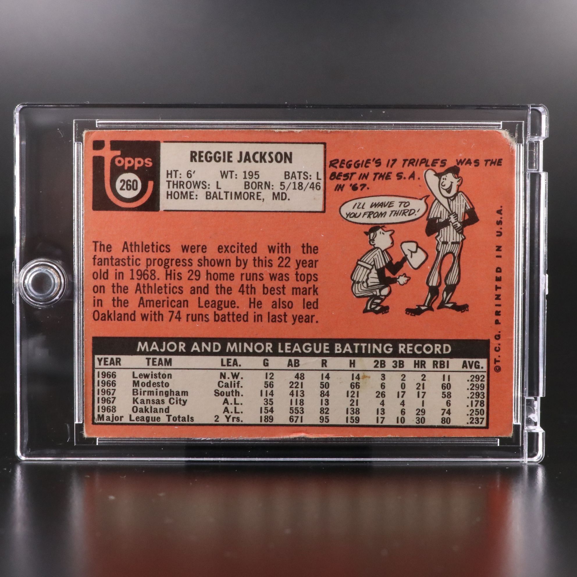 1969 Topps Reggie Jackson and Bobby Cox Rookie Baseball Cards